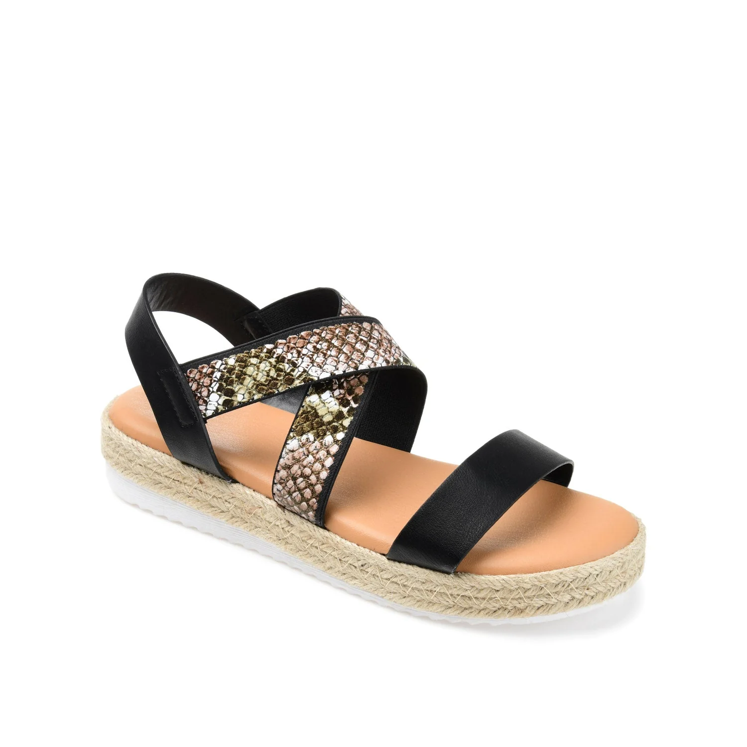 CAROLINE ESPADRILLE PLATFORM SANDALS - Brown Snake - Image 2