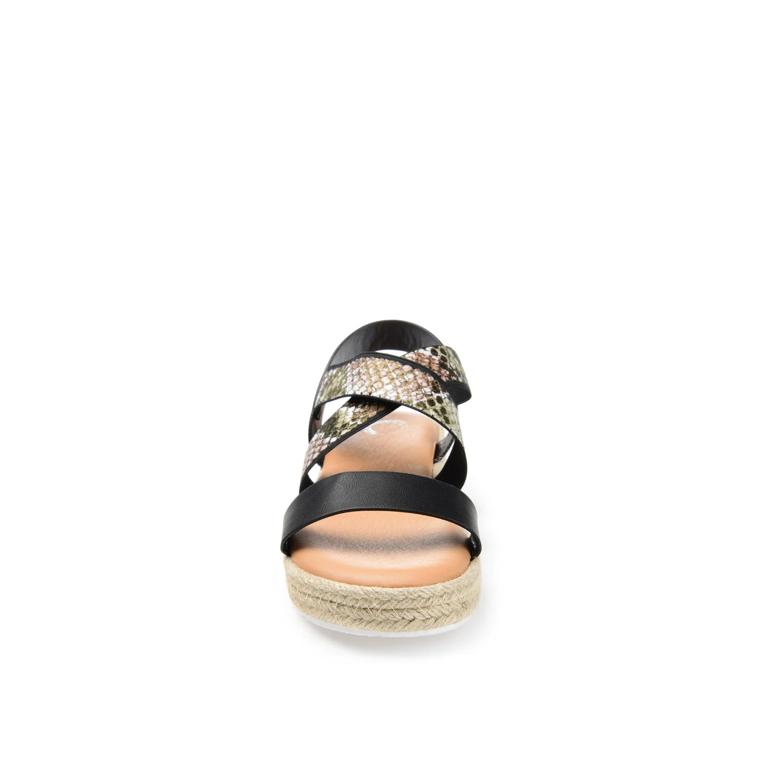 CAROLINE ESPADRILLE PLATFORM SANDALS - Brown Snake - Image 5