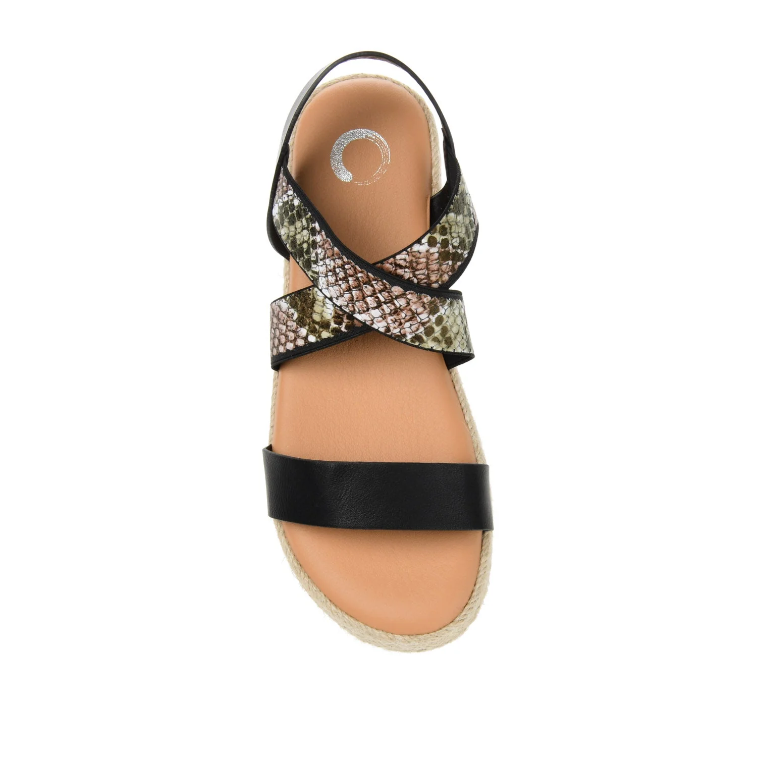 CAROLINE ESPADRILLE PLATFORM SANDALS - Brown Snake - Image 6