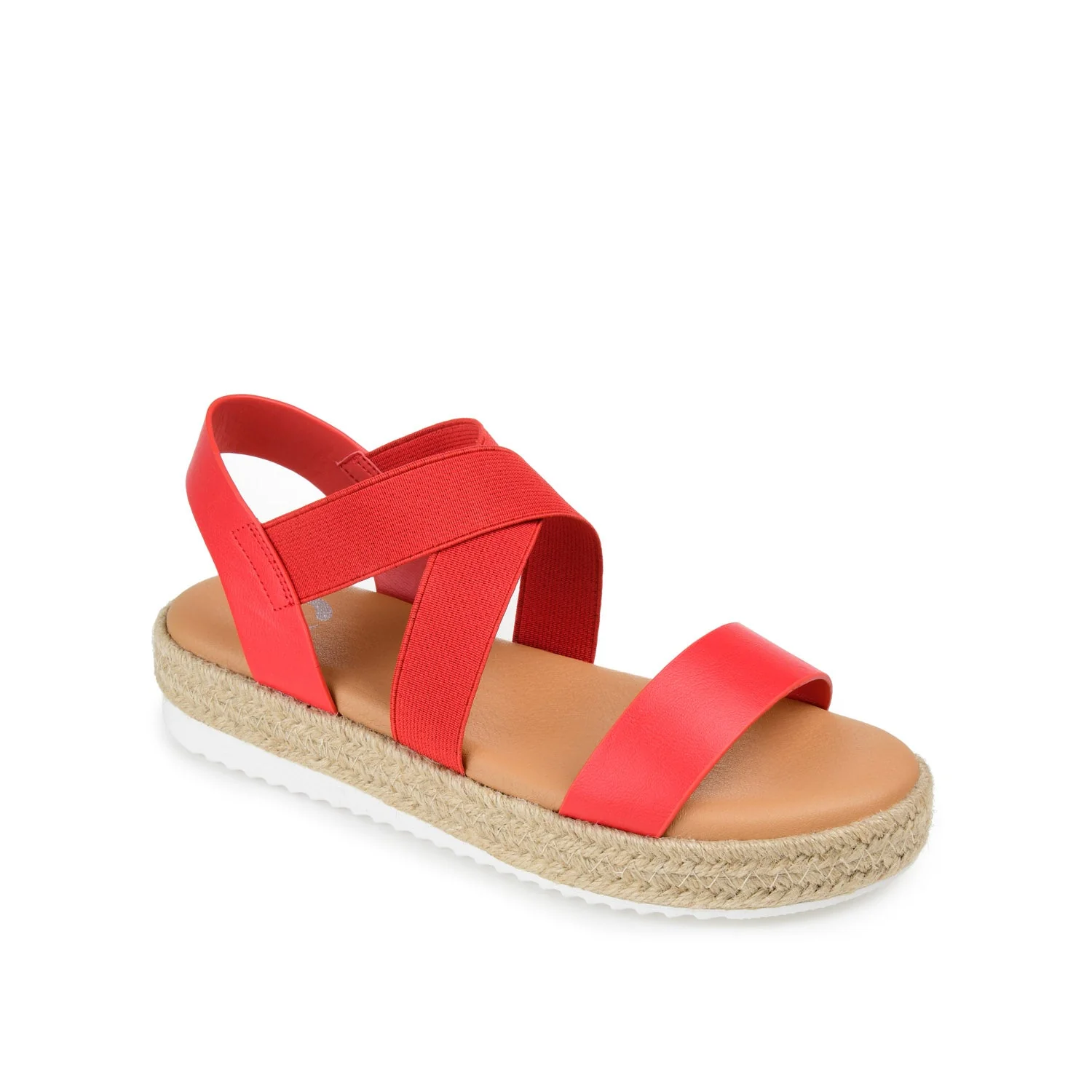 CAROLINE ESPADRILLE PLATFORM SANDALS - Red - Image 2