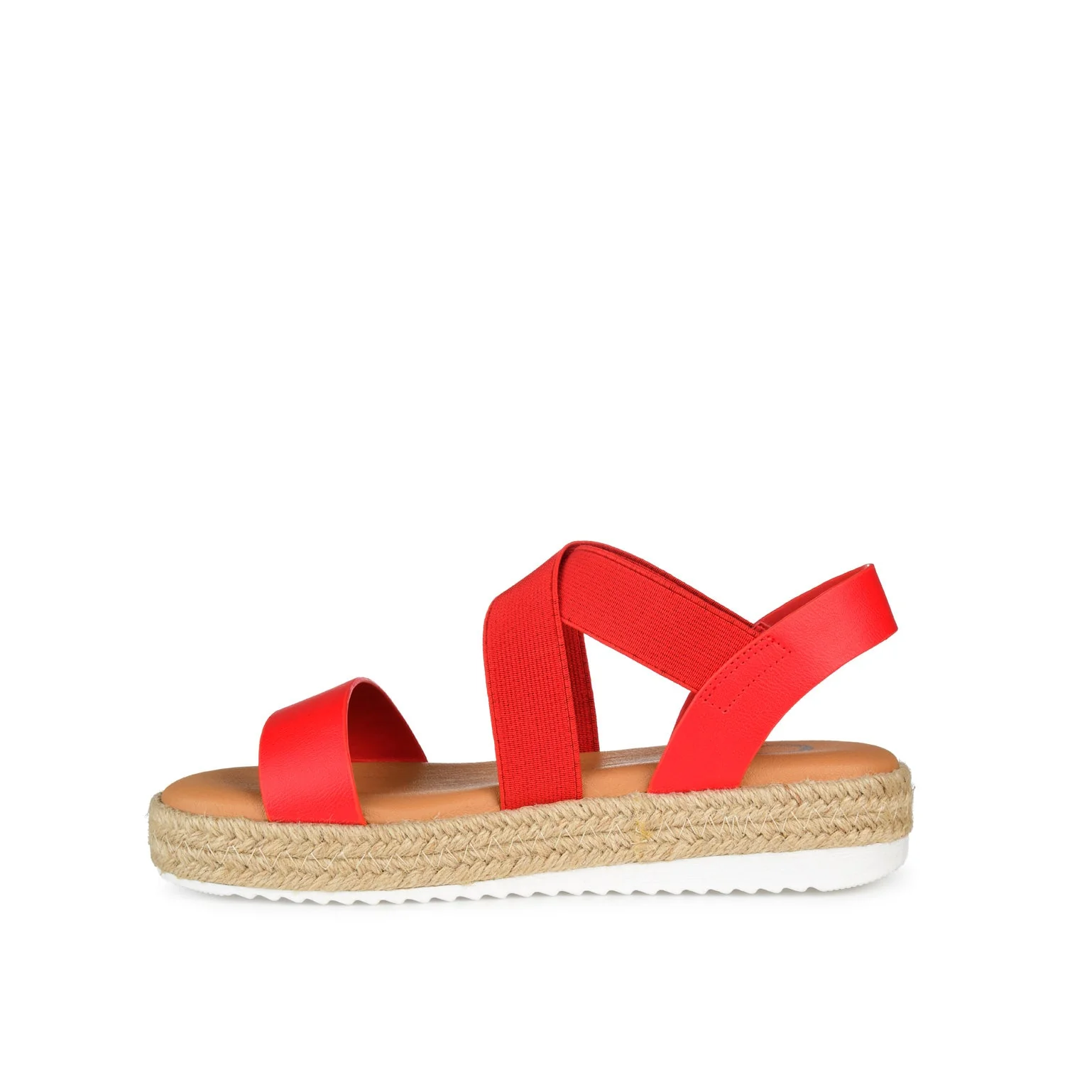 CAROLINE ESPADRILLE PLATFORM SANDALS - Red - Image 3