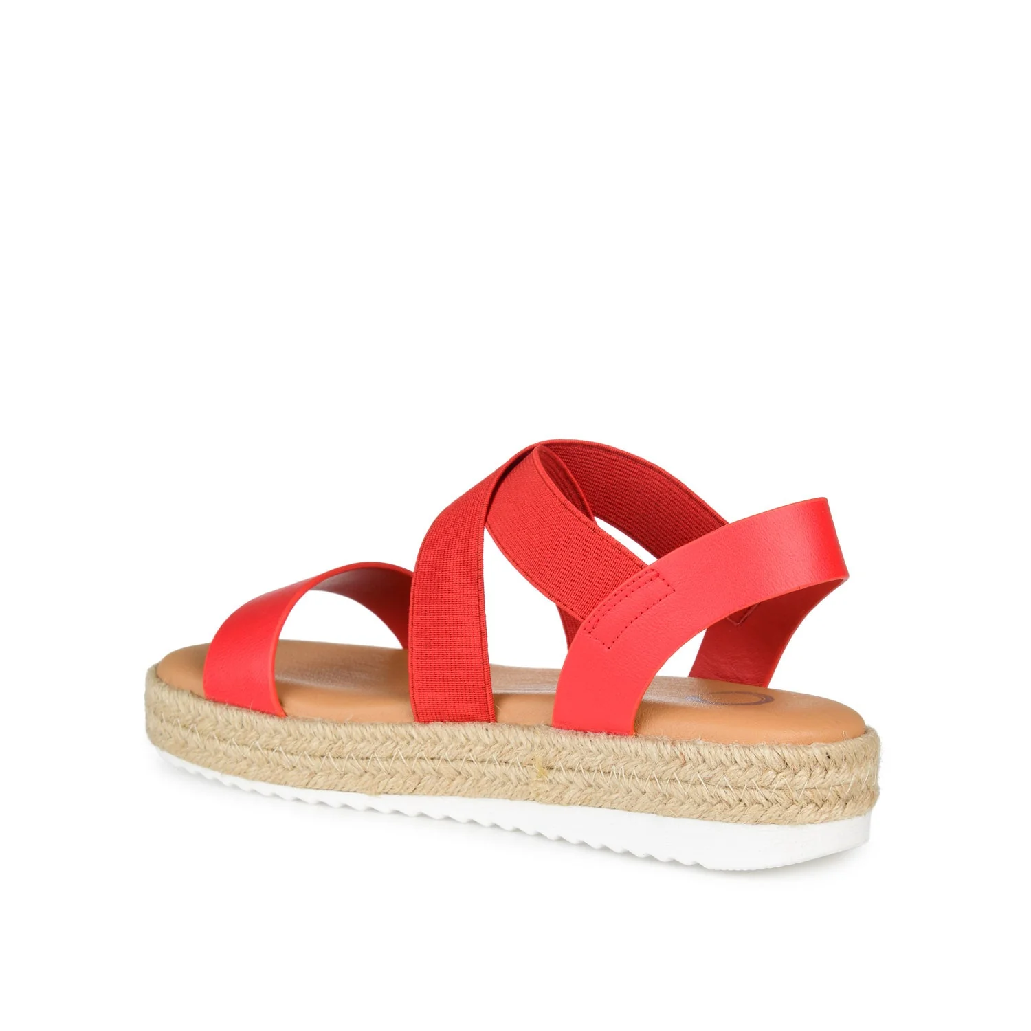 CAROLINE ESPADRILLE PLATFORM SANDALS - Red - Image 4