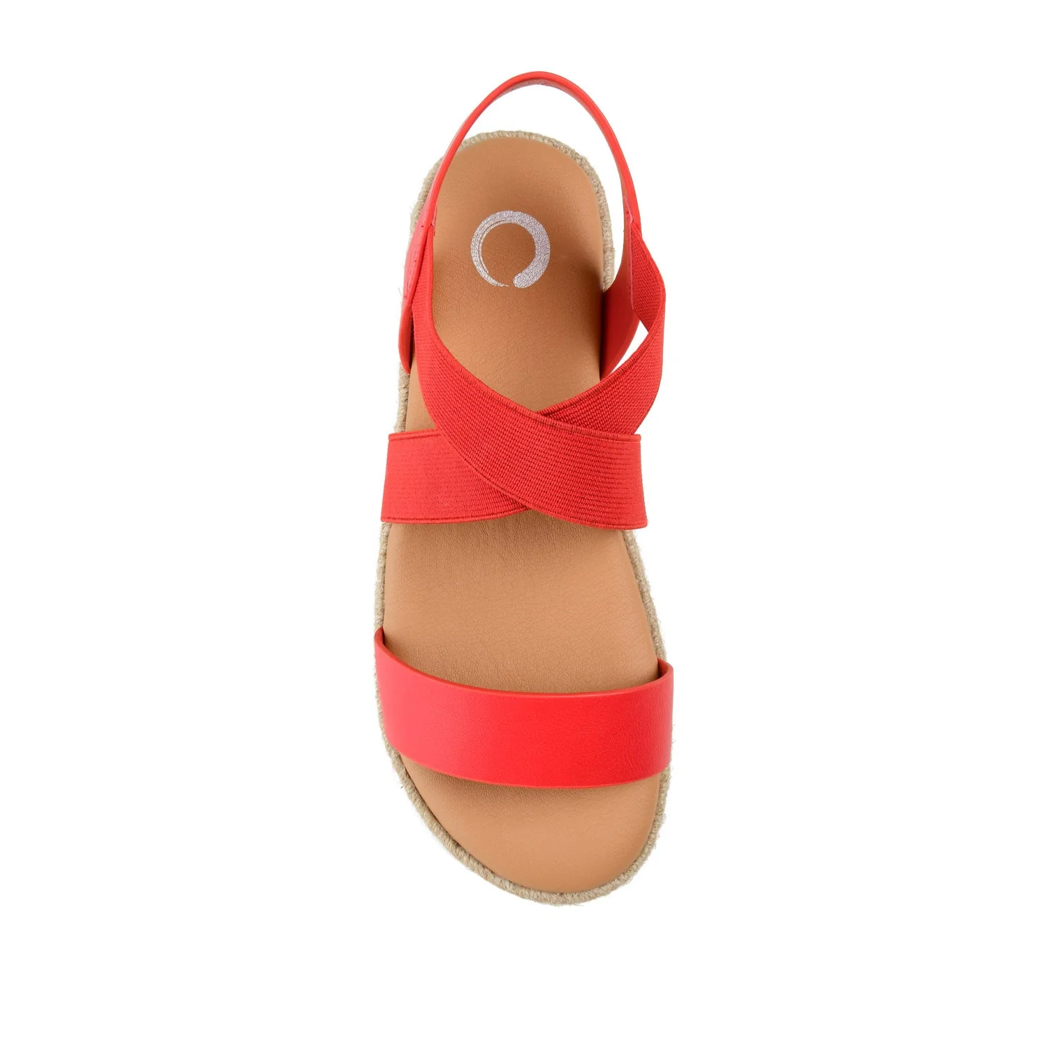 CAROLINE ESPADRILLE PLATFORM SANDALS - Red - Image 6