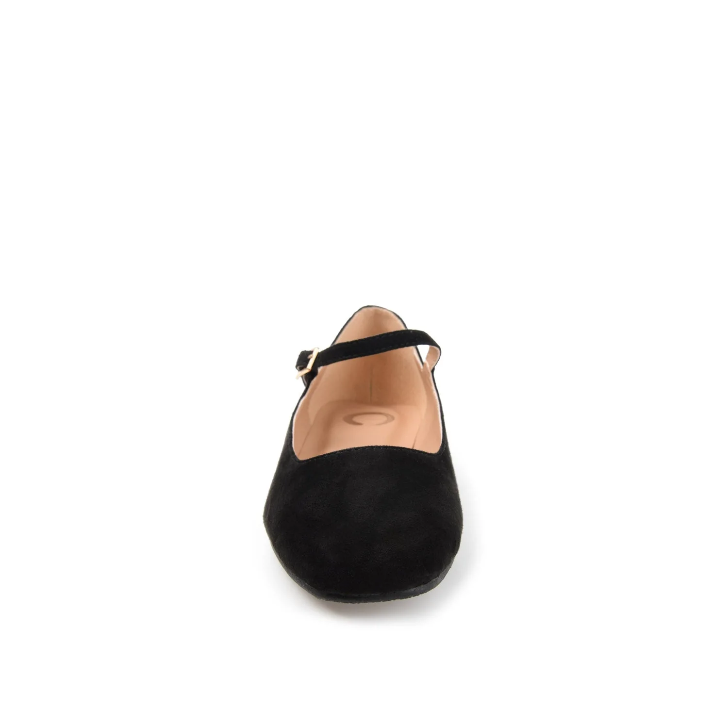 CARRIE FAUX SUEDE BALLET FLATS IN WIDE - Black Faux Suede - Image 5