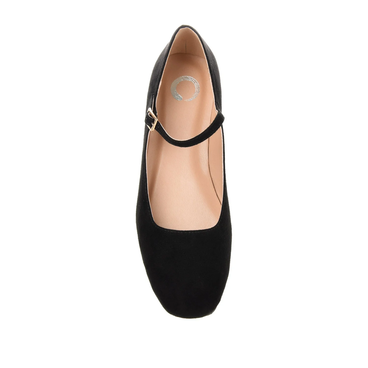 CARRIE FAUX SUEDE BALLET FLATS IN WIDE - Black Faux Suede - Image 6