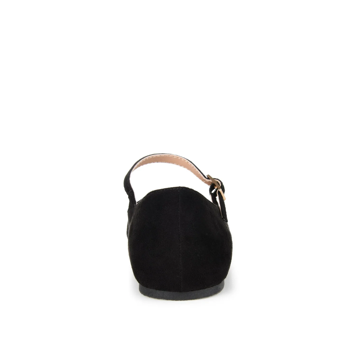 CARRIE FAUX SUEDE BALLET FLATS IN WIDE - Black Faux Suede - Image 7