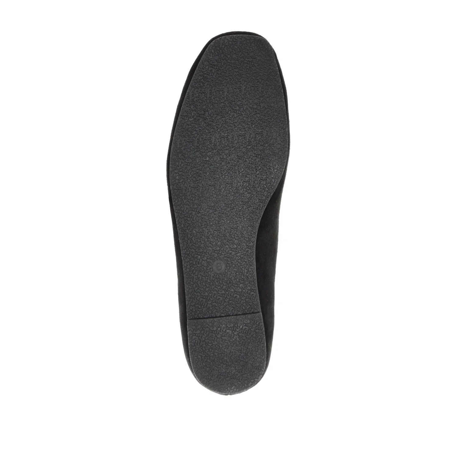 CARRIE FAUX SUEDE BALLET FLATS IN WIDE - Black Faux Suede - Image 8