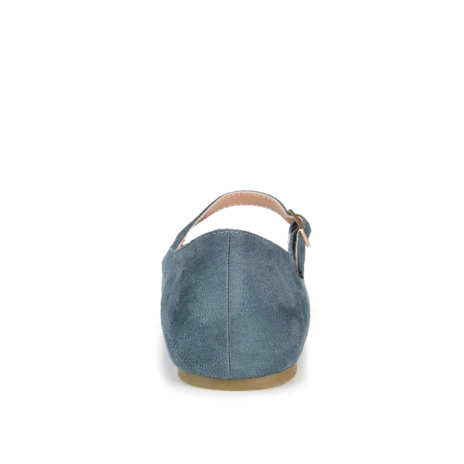 CARRIE FAUX SUEDE BALLET FLATS IN WIDE - Blue Faux Suede - Image 7