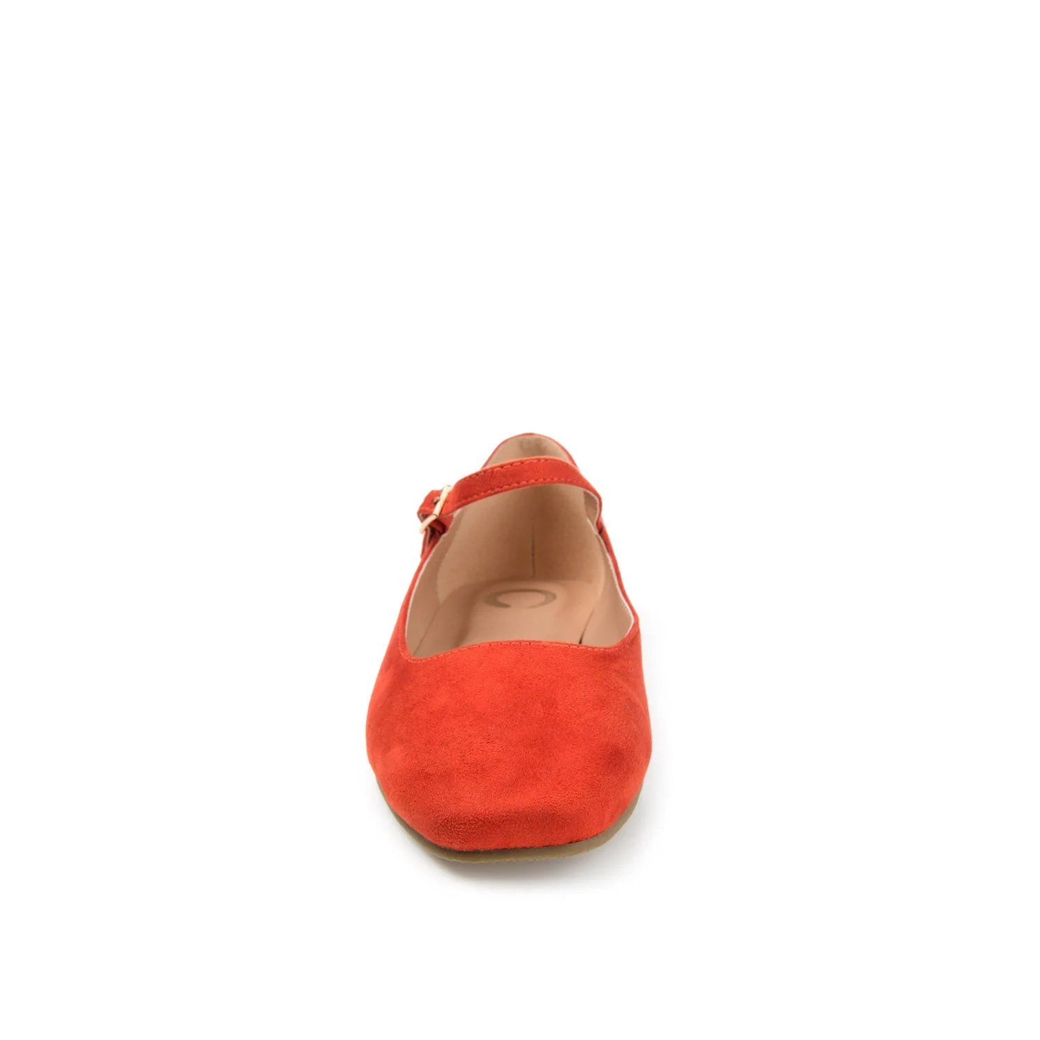 CARRIE FAUX SUEDE BALLET FLATS IN WIDE - Coral Faux Suede - Image 6