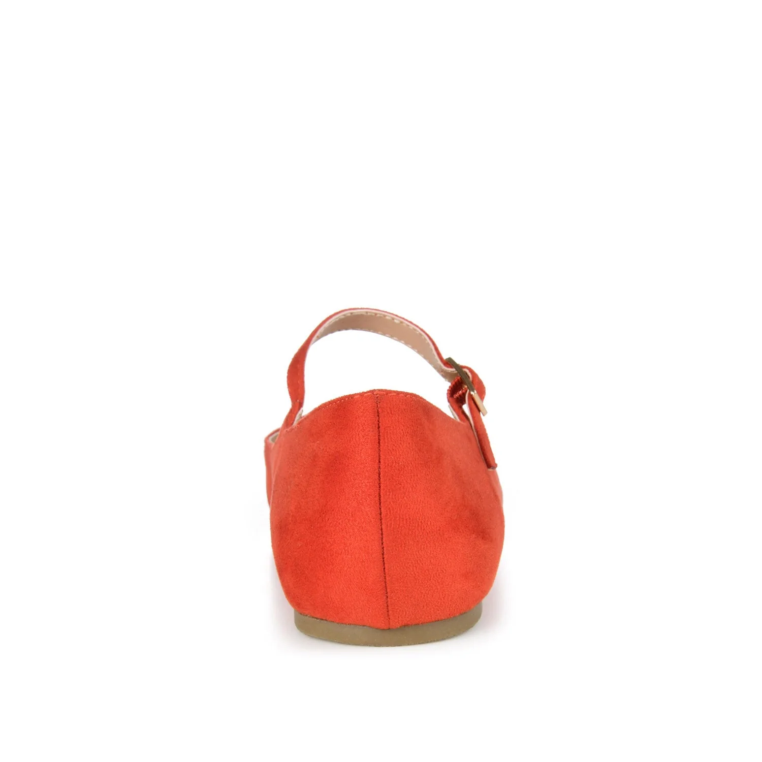 CARRIE FAUX SUEDE BALLET FLATS IN WIDE - Coral Faux Suede - Image 8