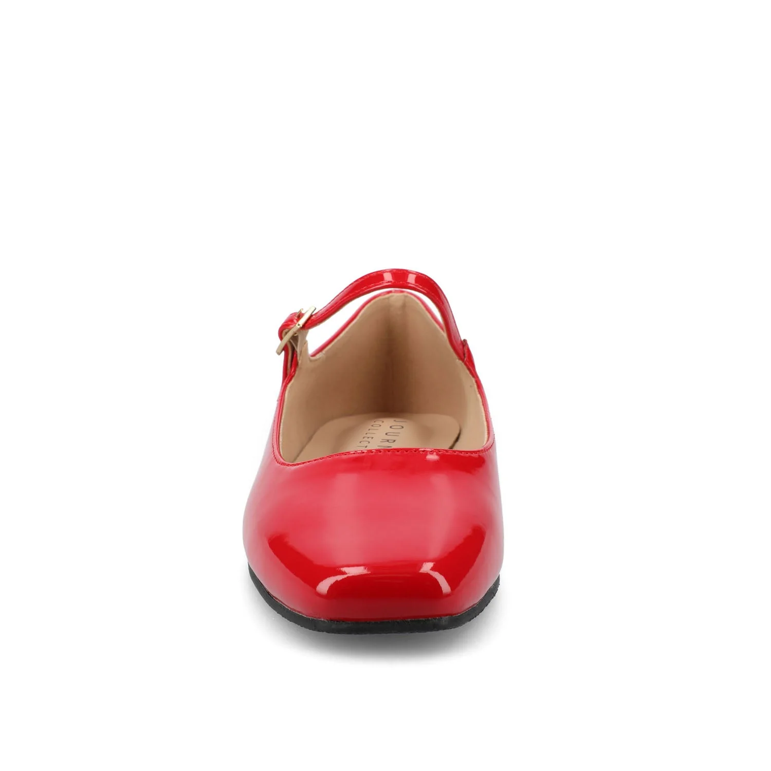 CARRIE BALLET FLATS IN PATENT WIDE - Red Patent - Image 5