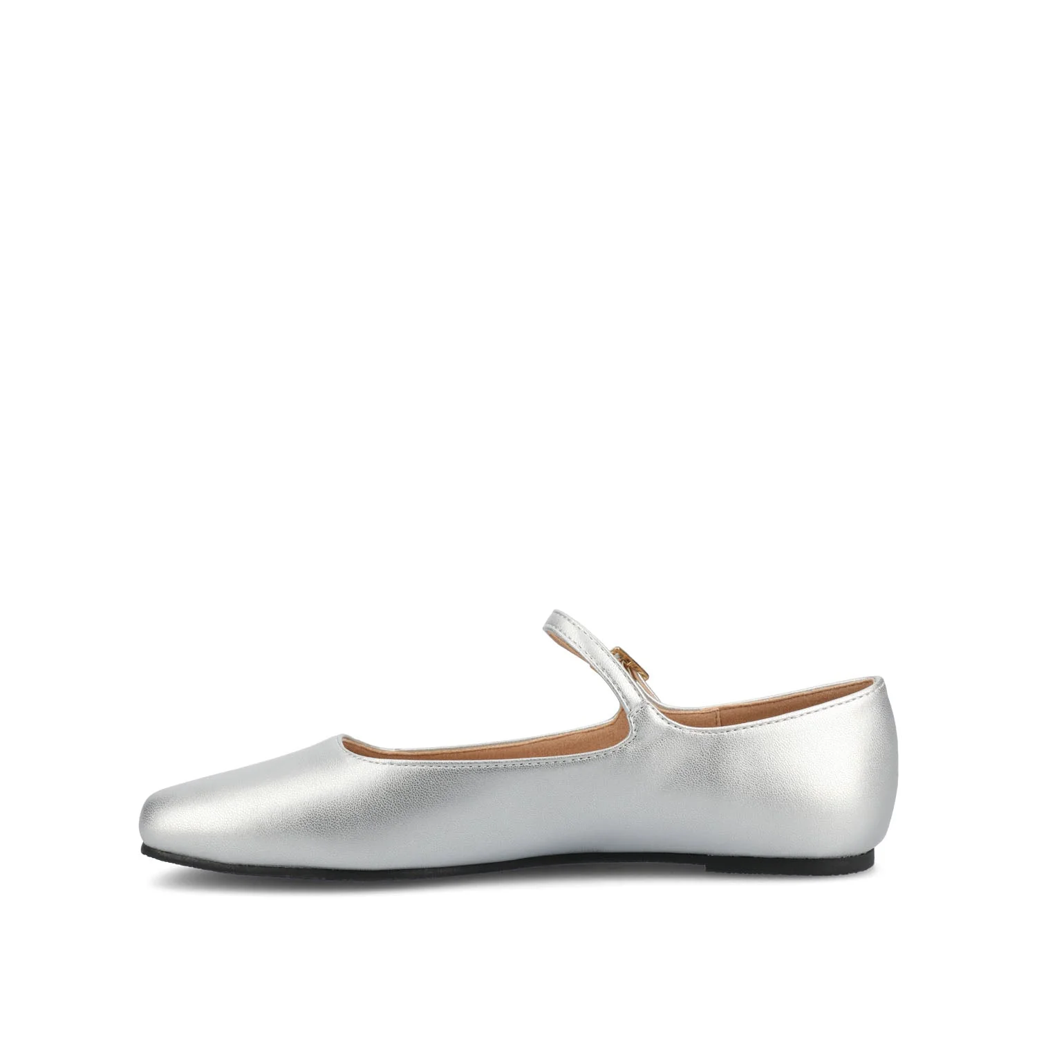 CARRIE BALLET FLATS IN PATENT WIDE - Silver PU - Image 3