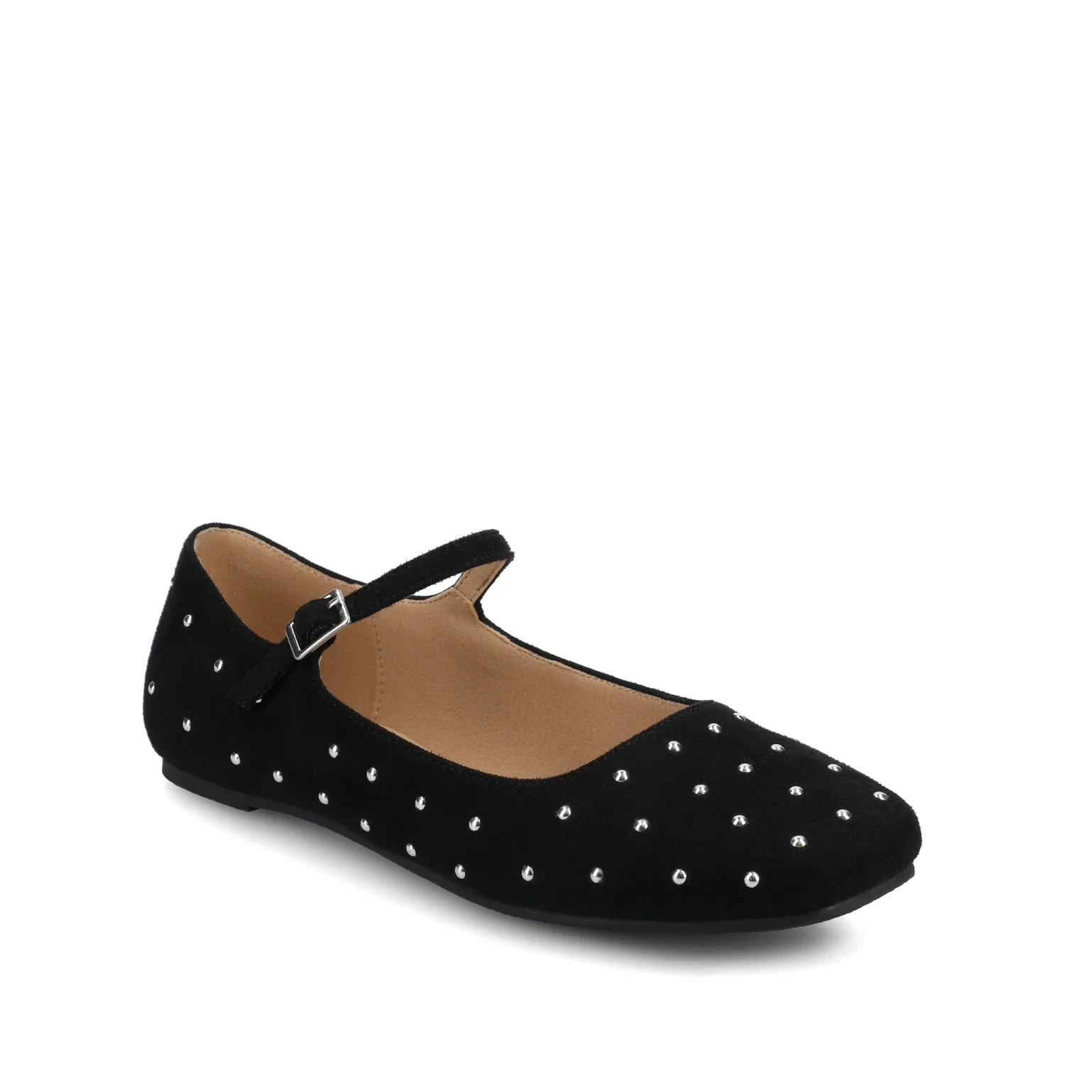 CARRIE DRESS FLATS IN WIDE - Black/Stud - Image 2