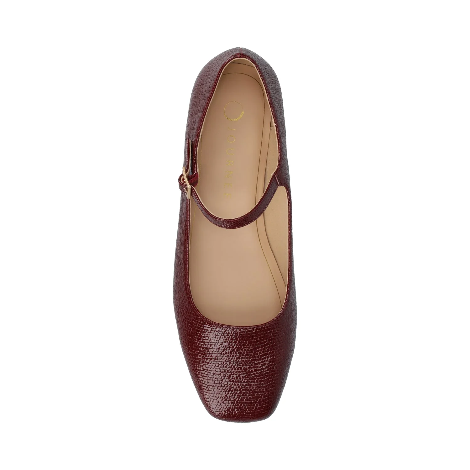 CARRIE DRESS FLATS IN WIDE - Oxblood - Image 4