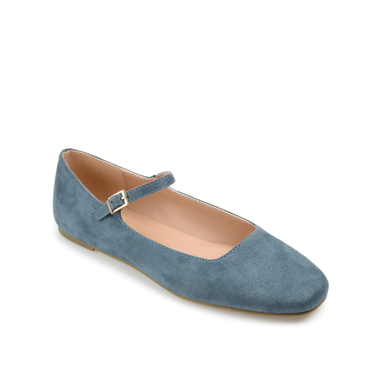 CARRIE FAUX SUEDE BALLET FLATS - Blue - Image 2