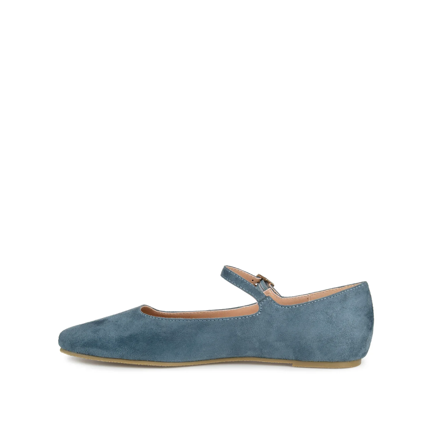 CARRIE FAUX SUEDE BALLET FLATS - Blue - Image 4
