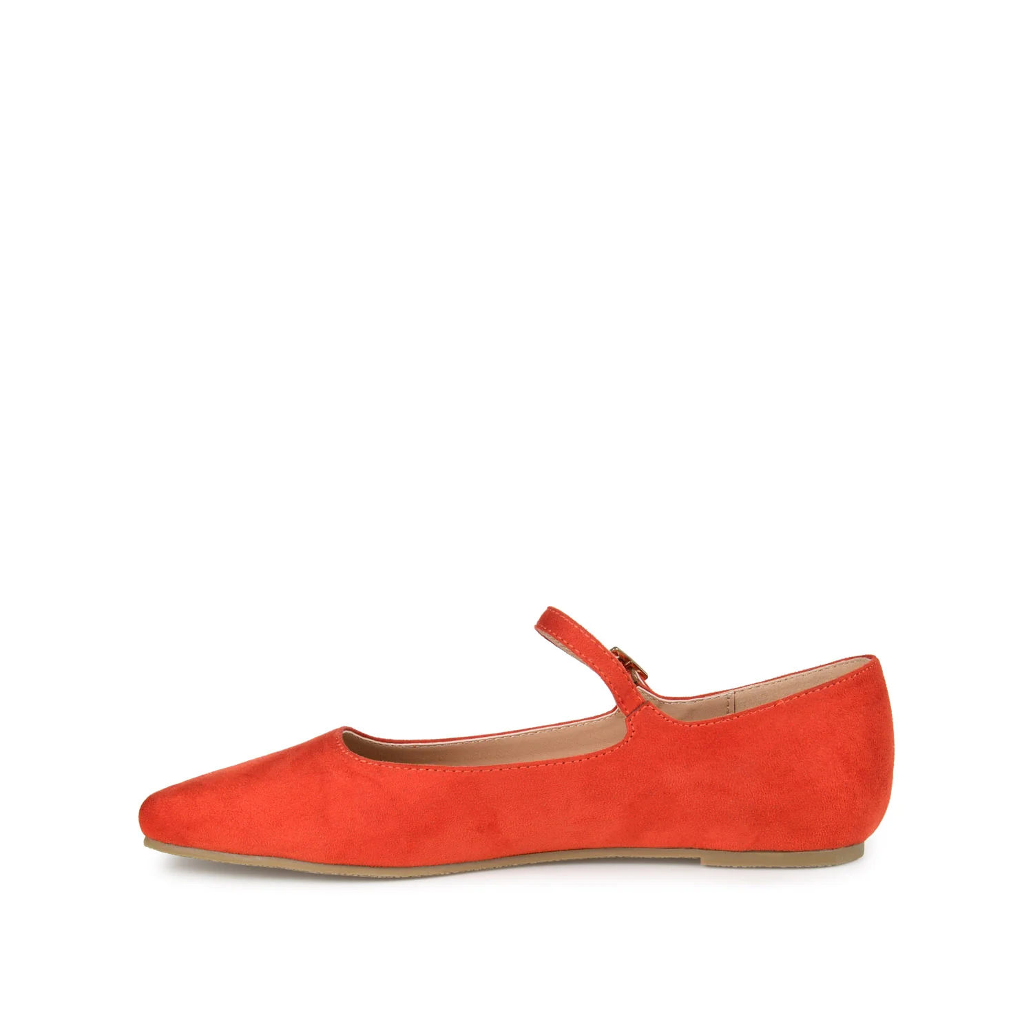 CARRIE FAUX SUEDE BALLET FLATS - Coral - Image 3