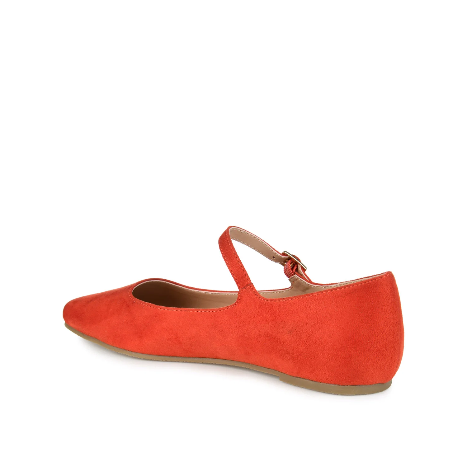CARRIE FAUX SUEDE BALLET FLATS - Coral - Image 4