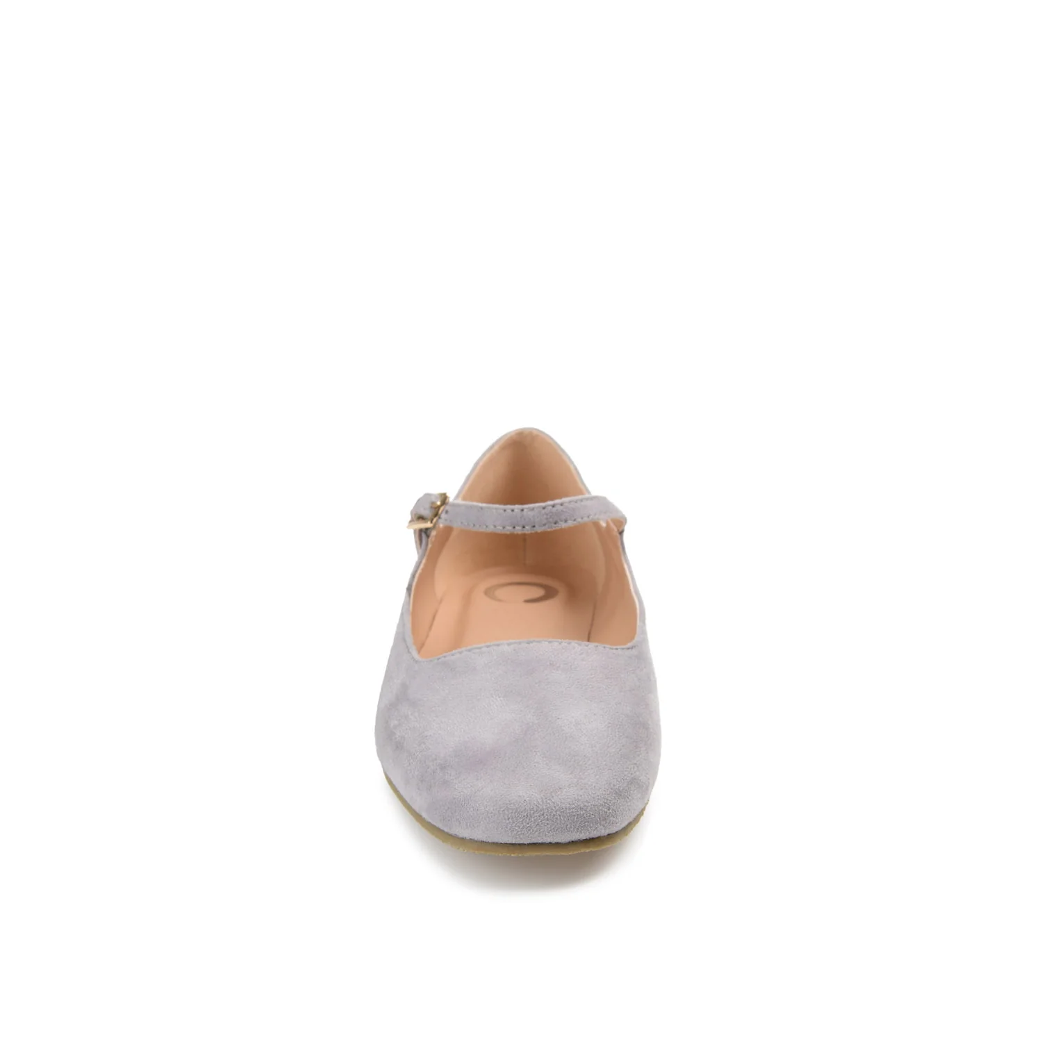 CARRIE FAUX SUEDE BALLET FLATS - Grey - Image 5