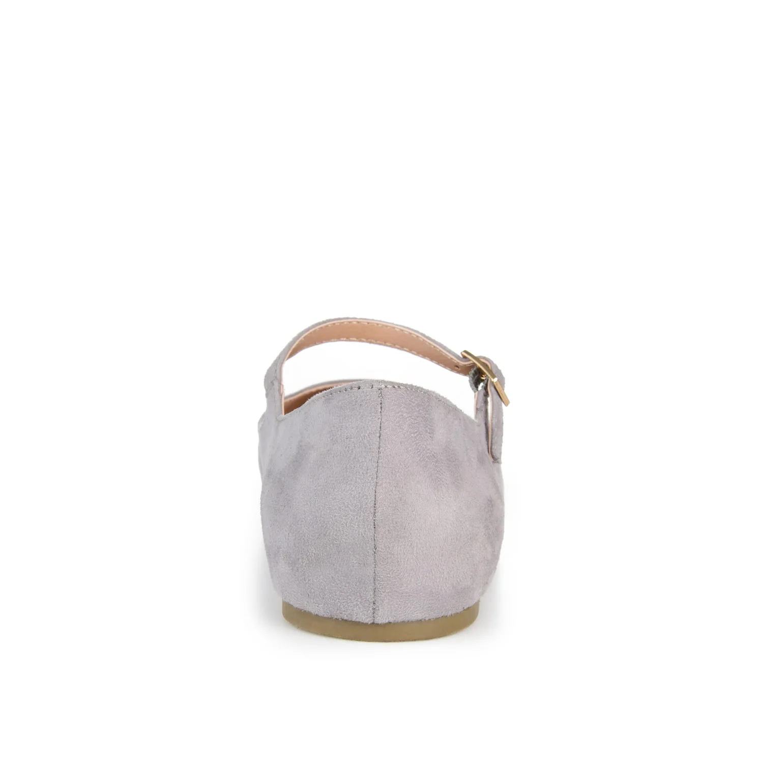 CARRIE FAUX SUEDE BALLET FLATS - Grey - Image 6