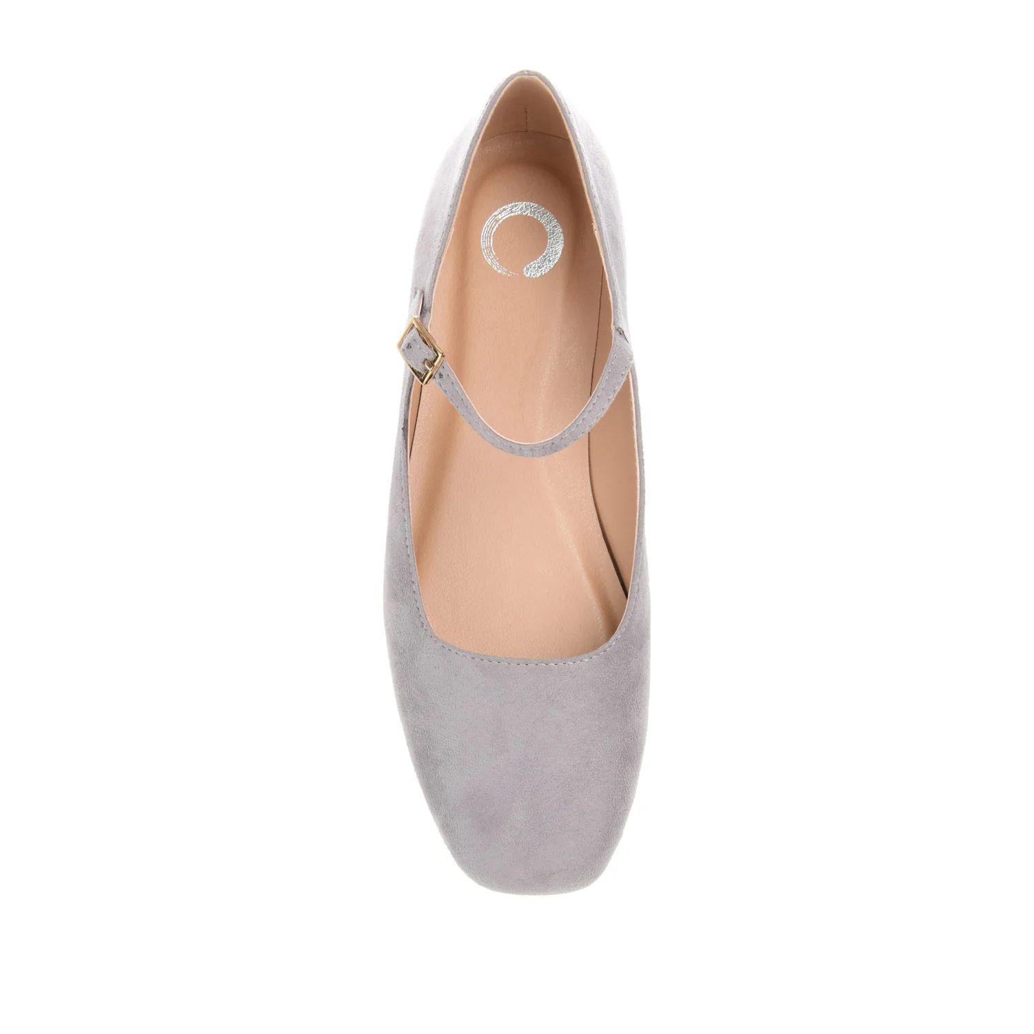 CARRIE FAUX SUEDE BALLET FLATS - Grey - Image 7