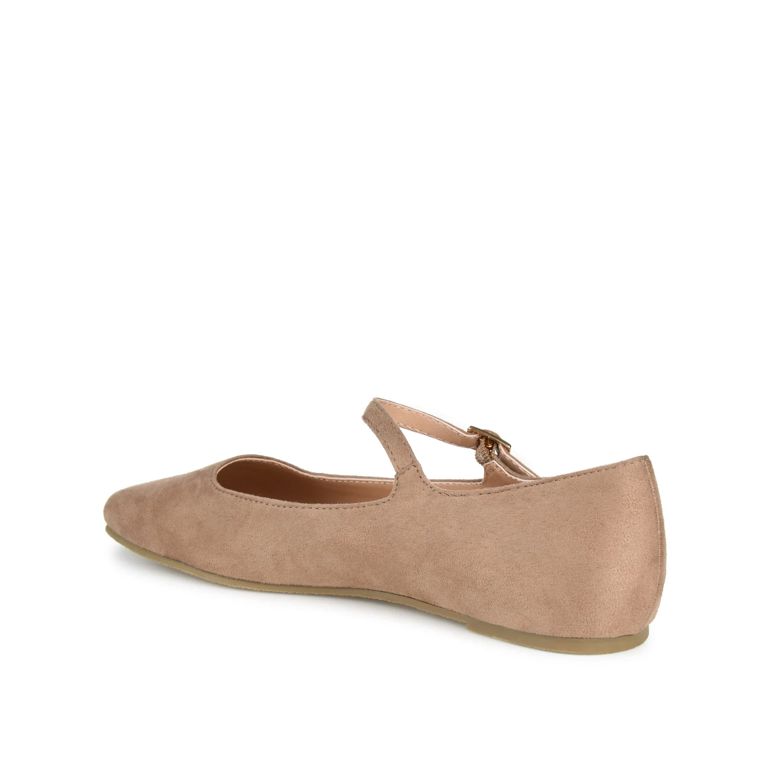 CARRIE FAUX SUEDE BALLET FLATS - Taupe - Image 3