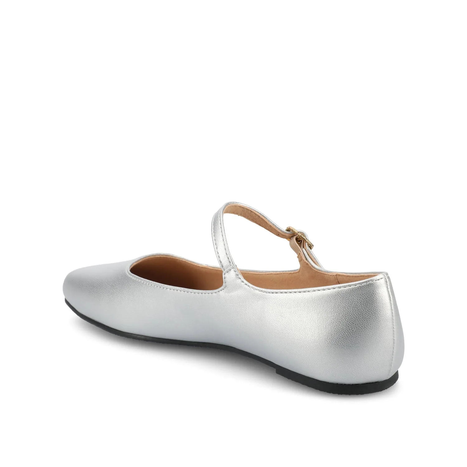CARRIE BALLET FLATS IN PATENT - Silver PU - Image 4