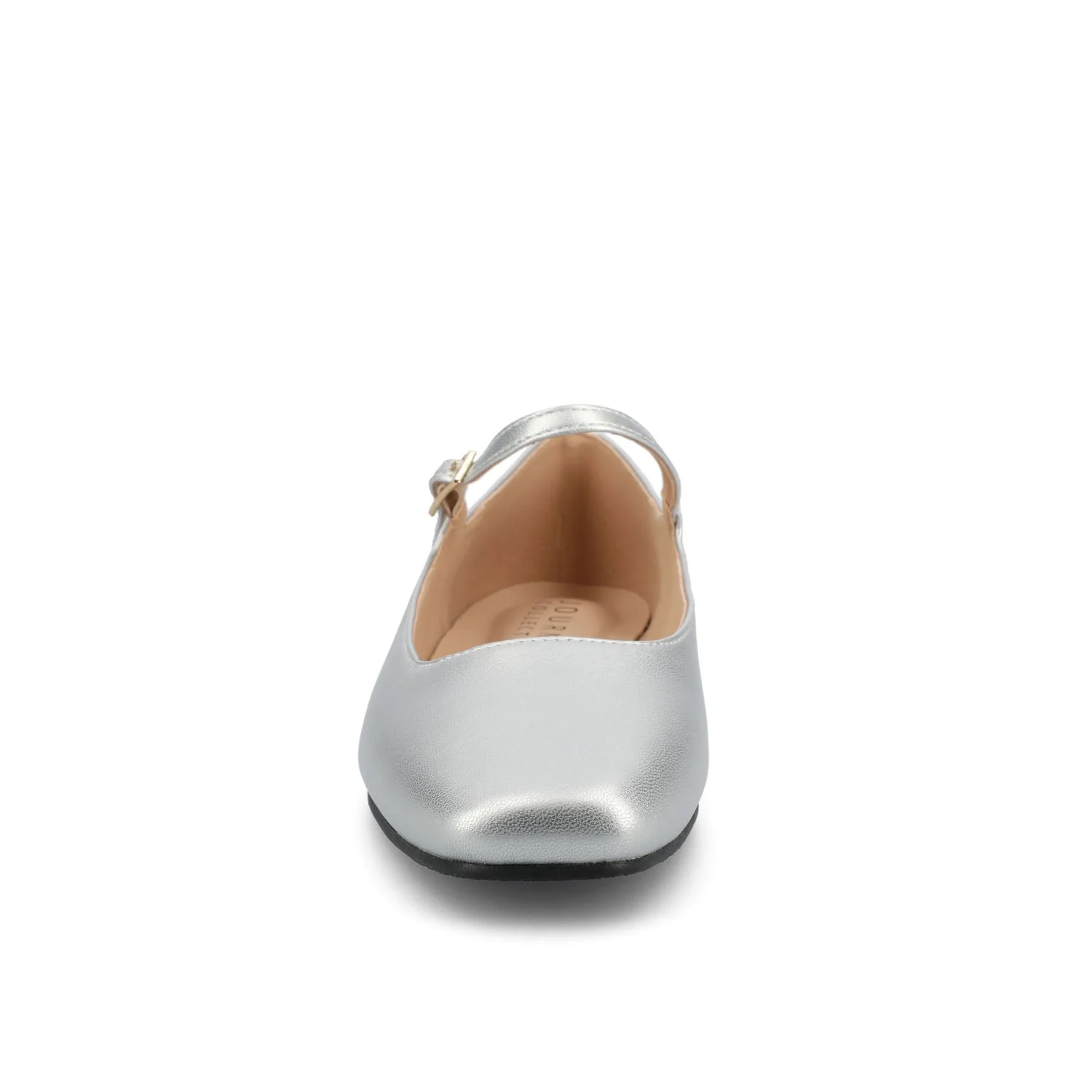 CARRIE BALLET FLATS IN PATENT - Silver PU - Image 5