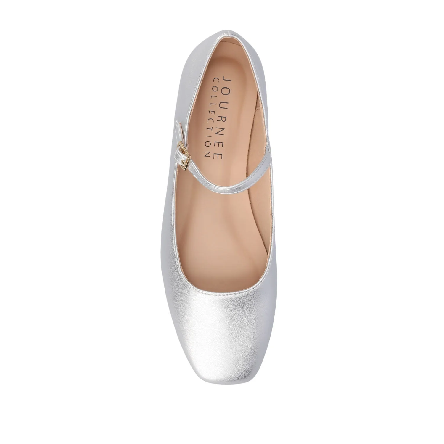 CARRIE BALLET FLATS IN PATENT - Silver PU - Image 6