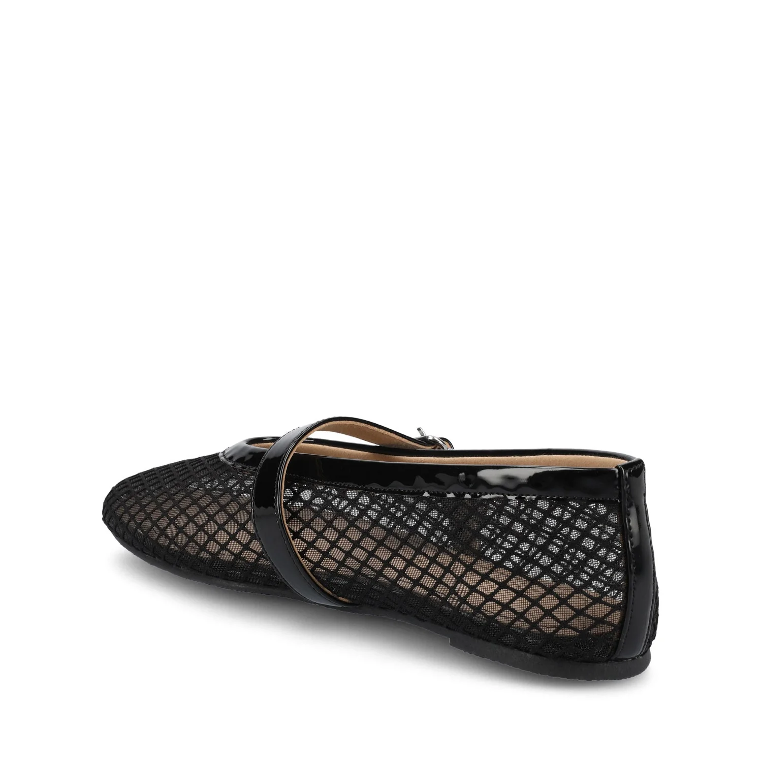 CASHA MARY JANE FLATS IN MESH - Black Mesh - Image 4