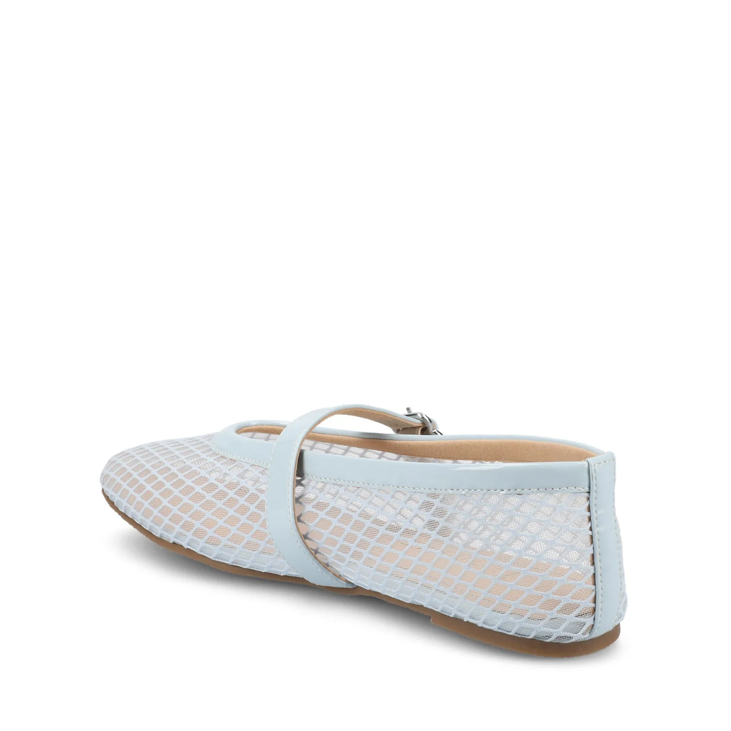 CASHA MARY JANE FLATS IN MESH - Light Blue Mesh - Image 4