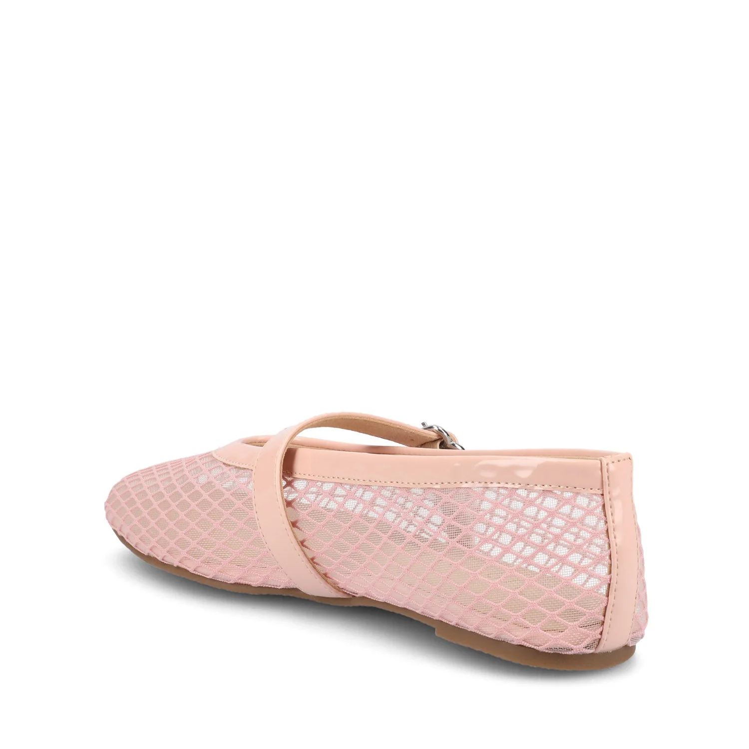CASHA MARY JANE FLATS IN MESH - Pink Mesh - Image 4