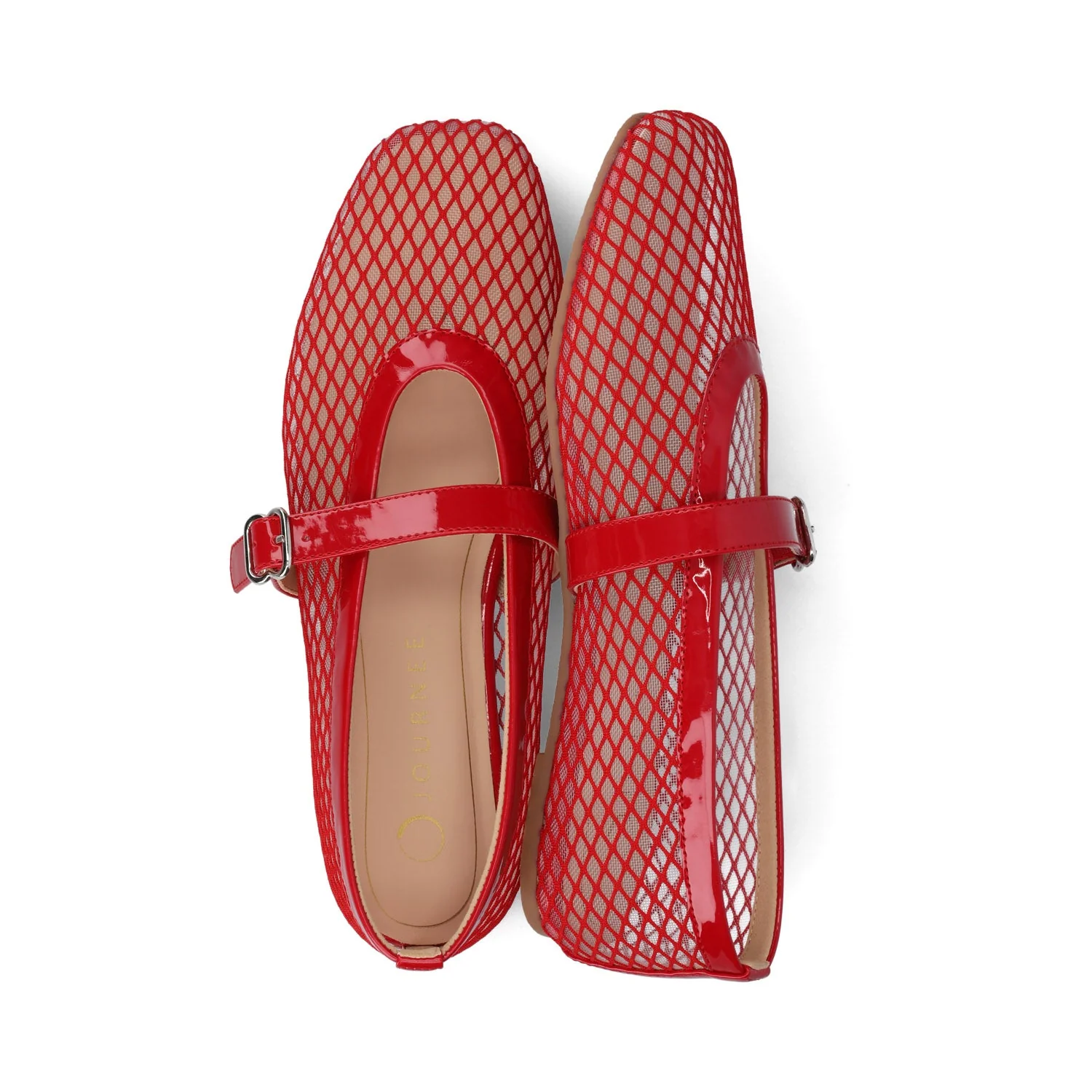 CASHA MARY JANE FLATS IN MESH - Red Mesh - Image 3