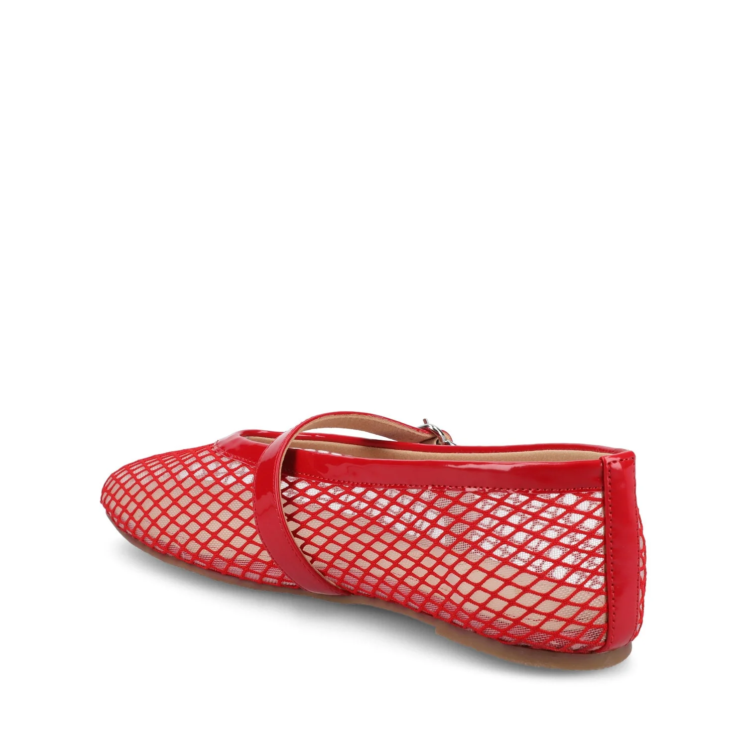 CASHA MARY JANE FLATS IN MESH - Red Mesh - Image 4