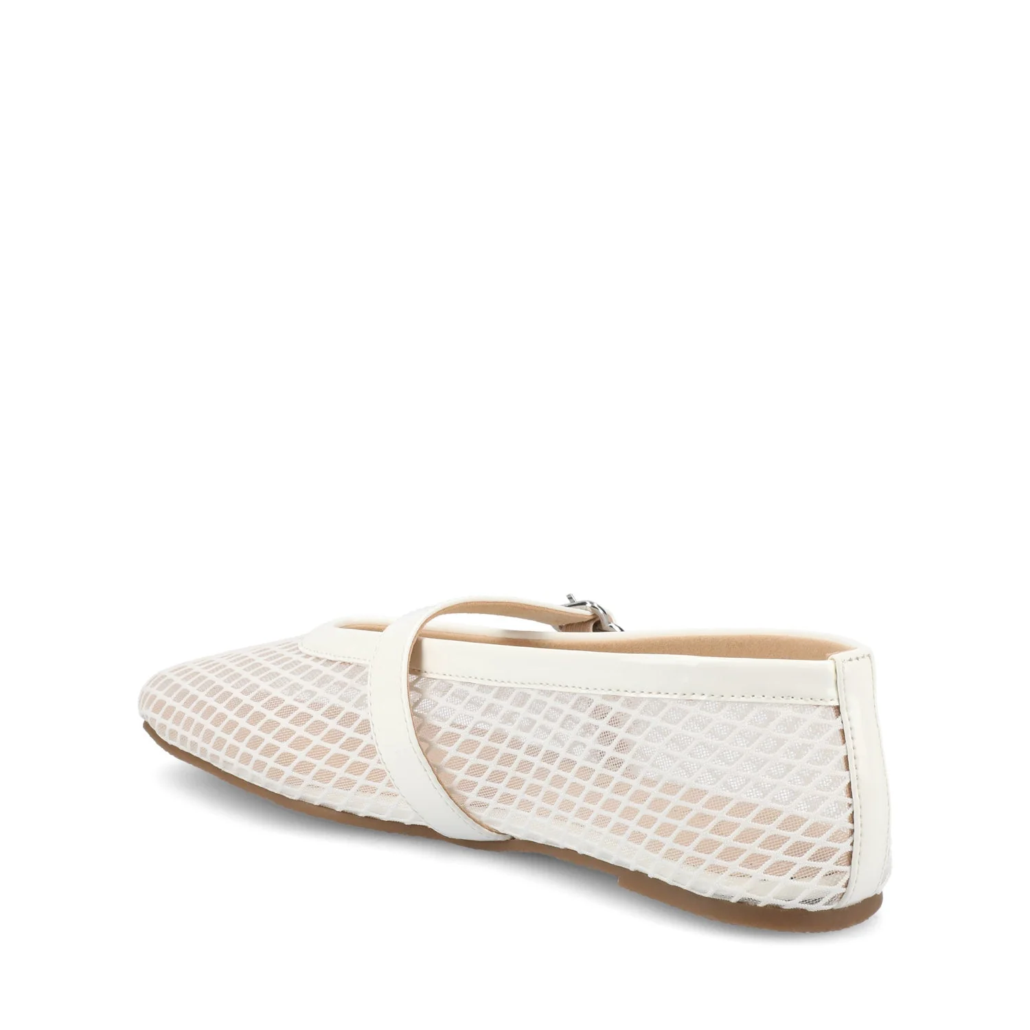 CASHA MARY JANE FLATS IN MESH - White Mesh - Image 4