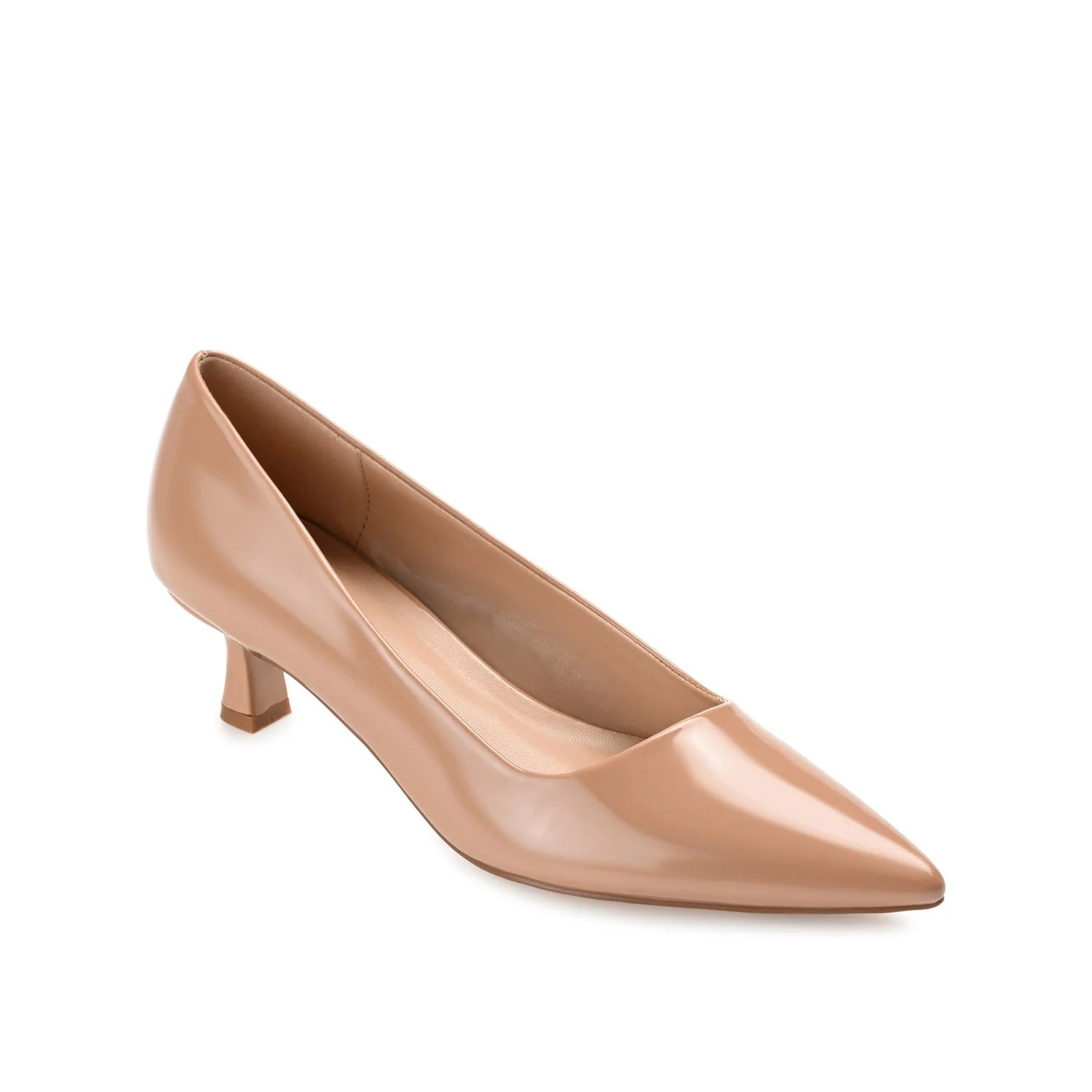 CELICA KITTEN HEELS IN VEGAN LEATHER - Nude Patent - Image 3