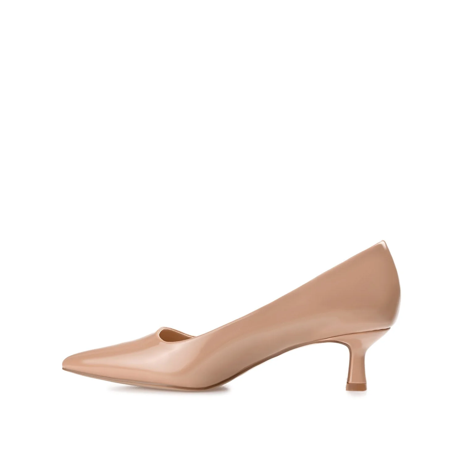CELICA KITTEN HEELS IN VEGAN LEATHER - Nude Patent - Image 4