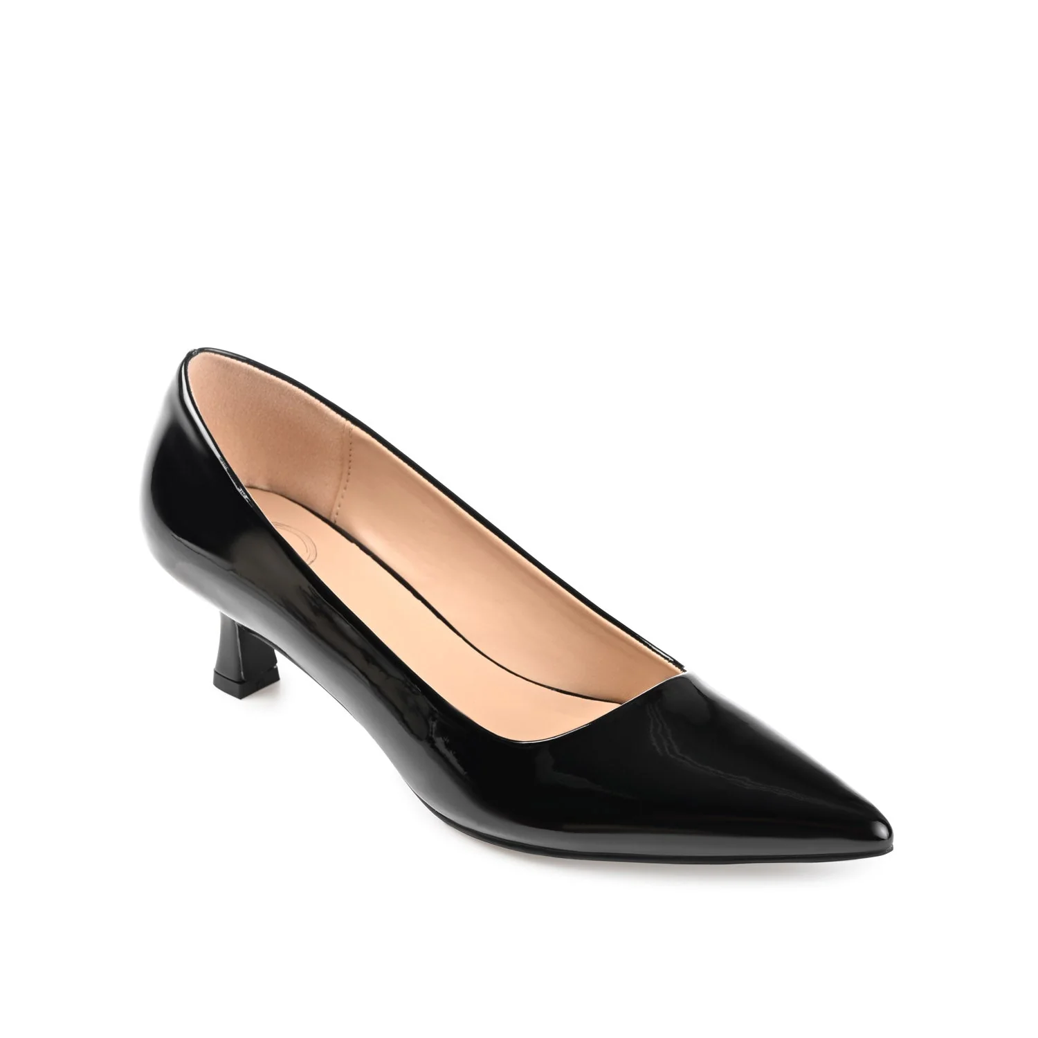 CELICA POINTED TOE KITTEN HEELS IN WIDE - Black Patent - Image 2
