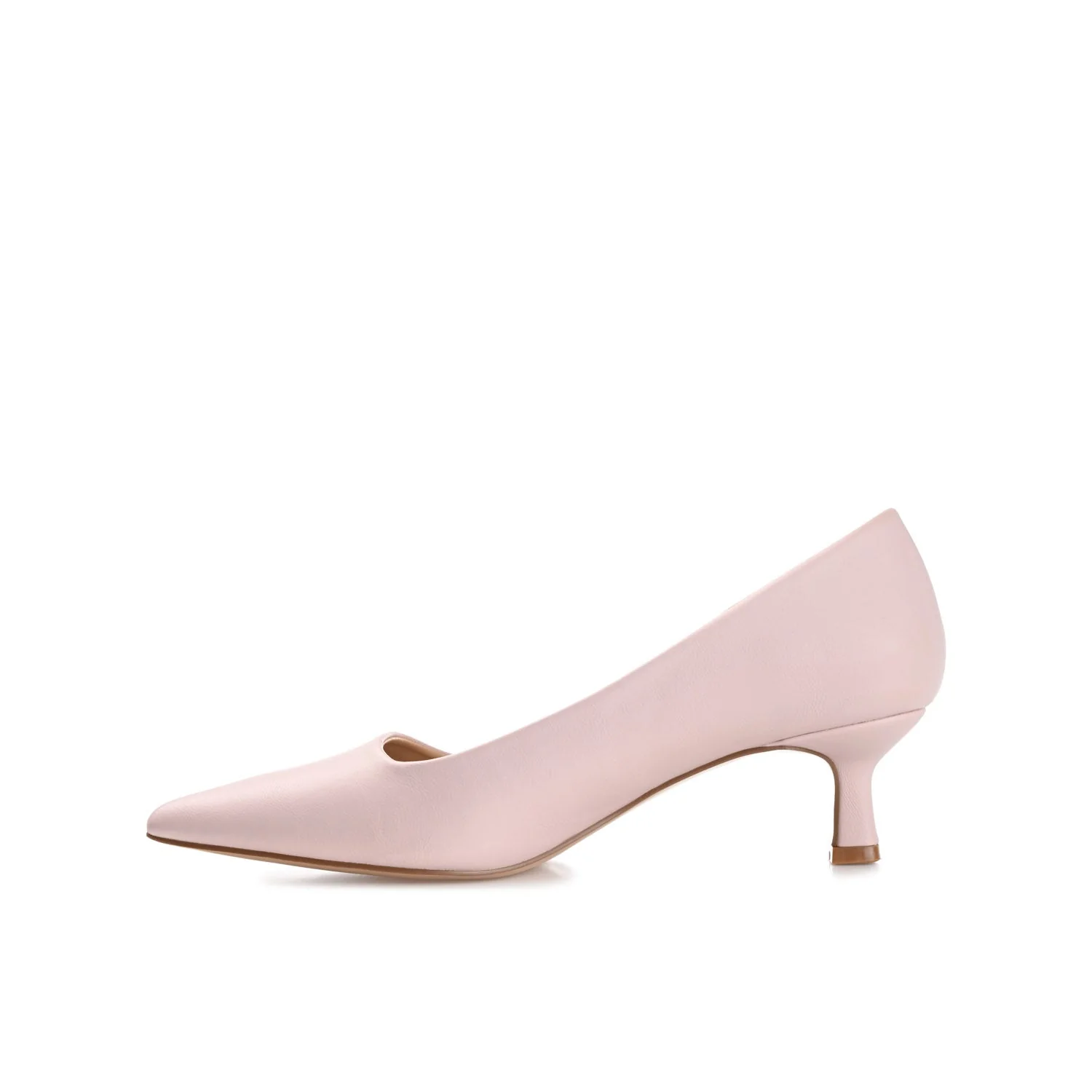 CELICA POINTED TOE KITTEN HEELS IN WIDE - Blush PU - Image 3
