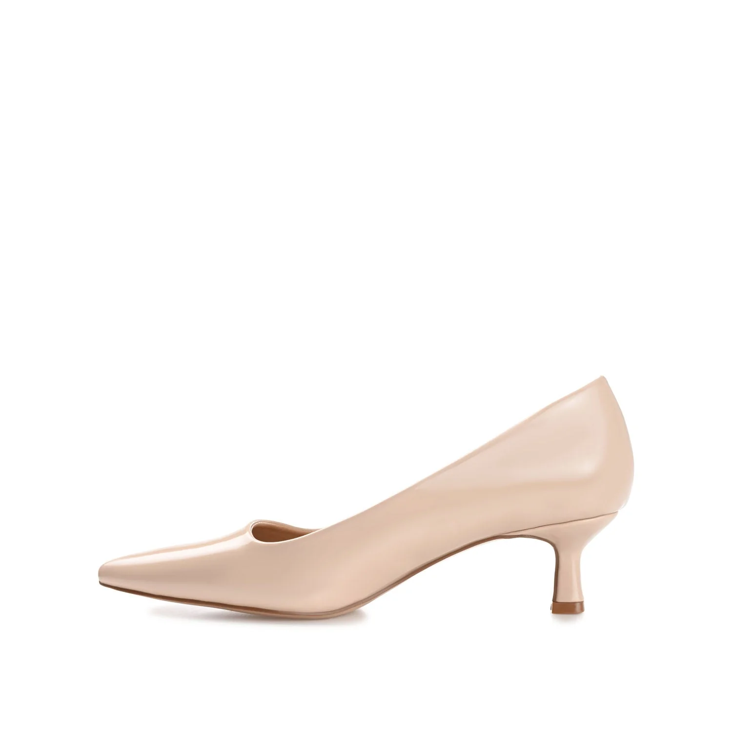 CELICA POINTED TOE KITTEN HEELS IN WIDE - Bone Patent - Image 3