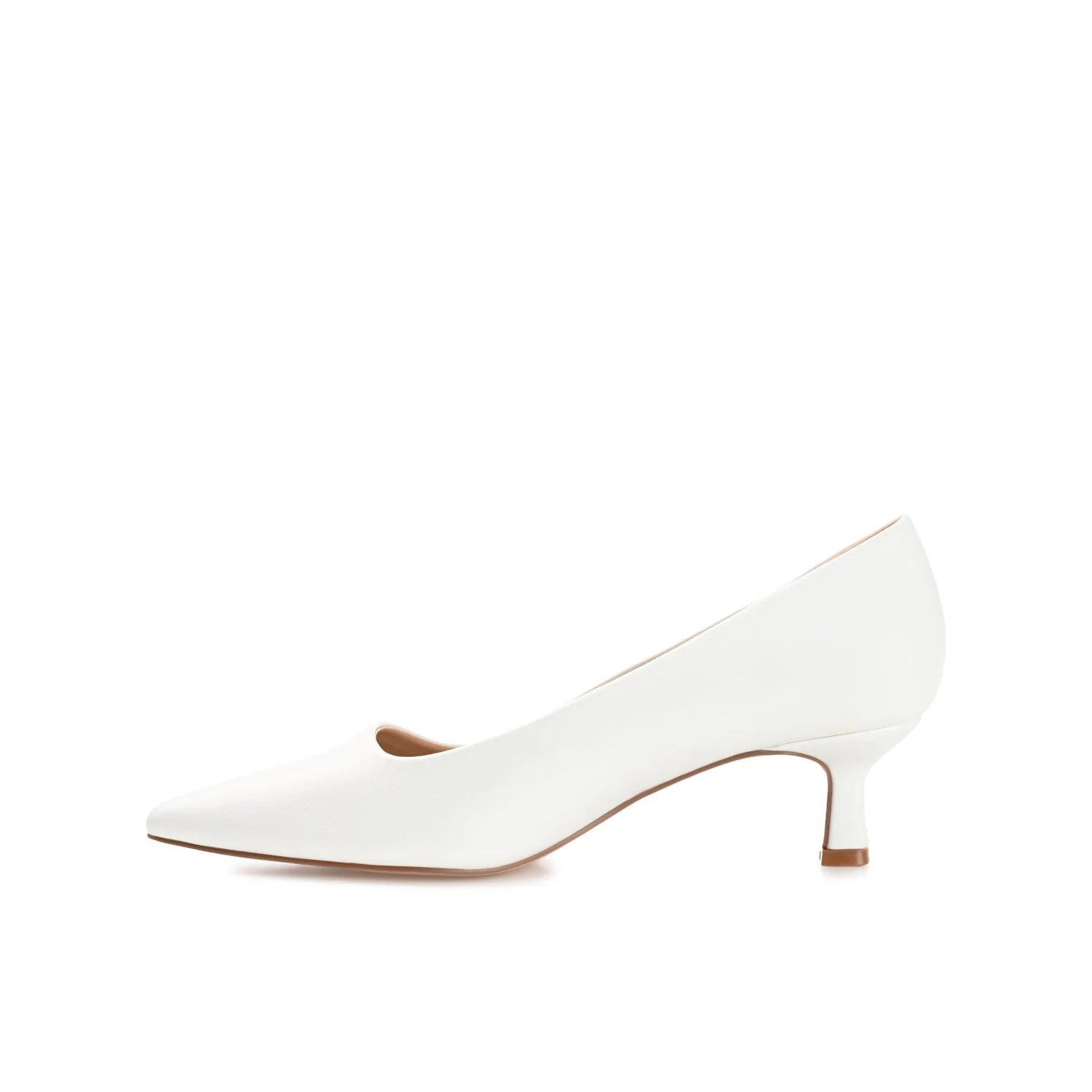 CELICA KITTEN HEELS IN VEGAN LEATHER - White PU - Image 3