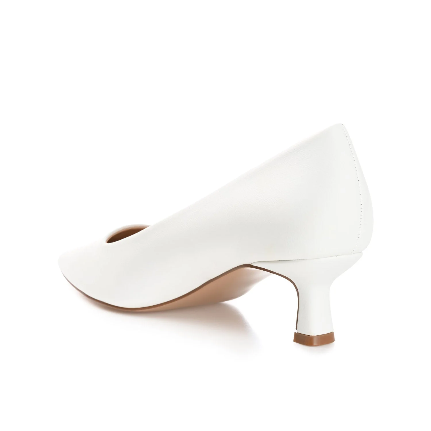 CELICA KITTEN HEELS IN VEGAN LEATHER - White PU - Image 4