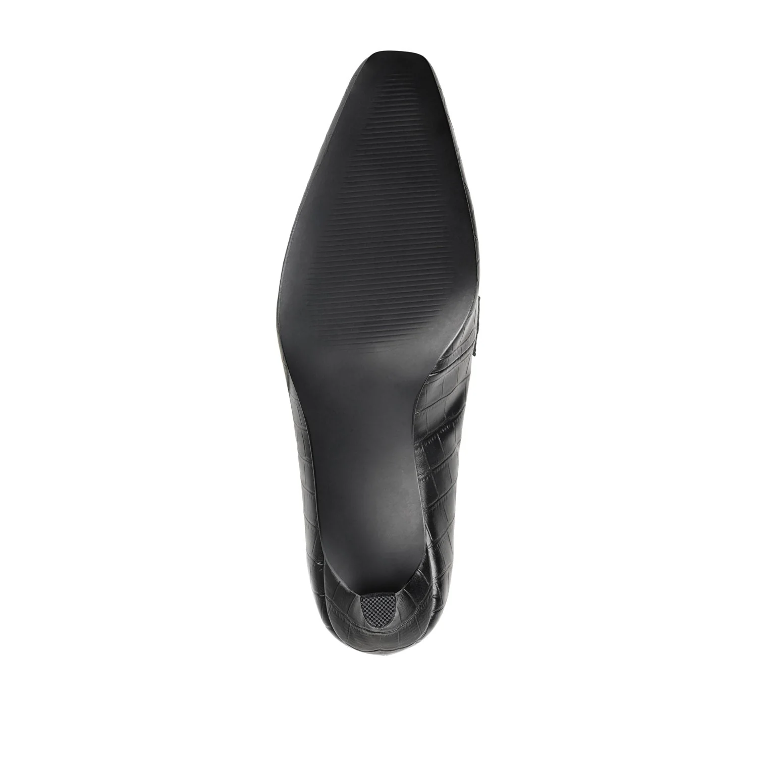 CELINA KITTEN LOAFER HEELS IN CROCO - Black - Image 8