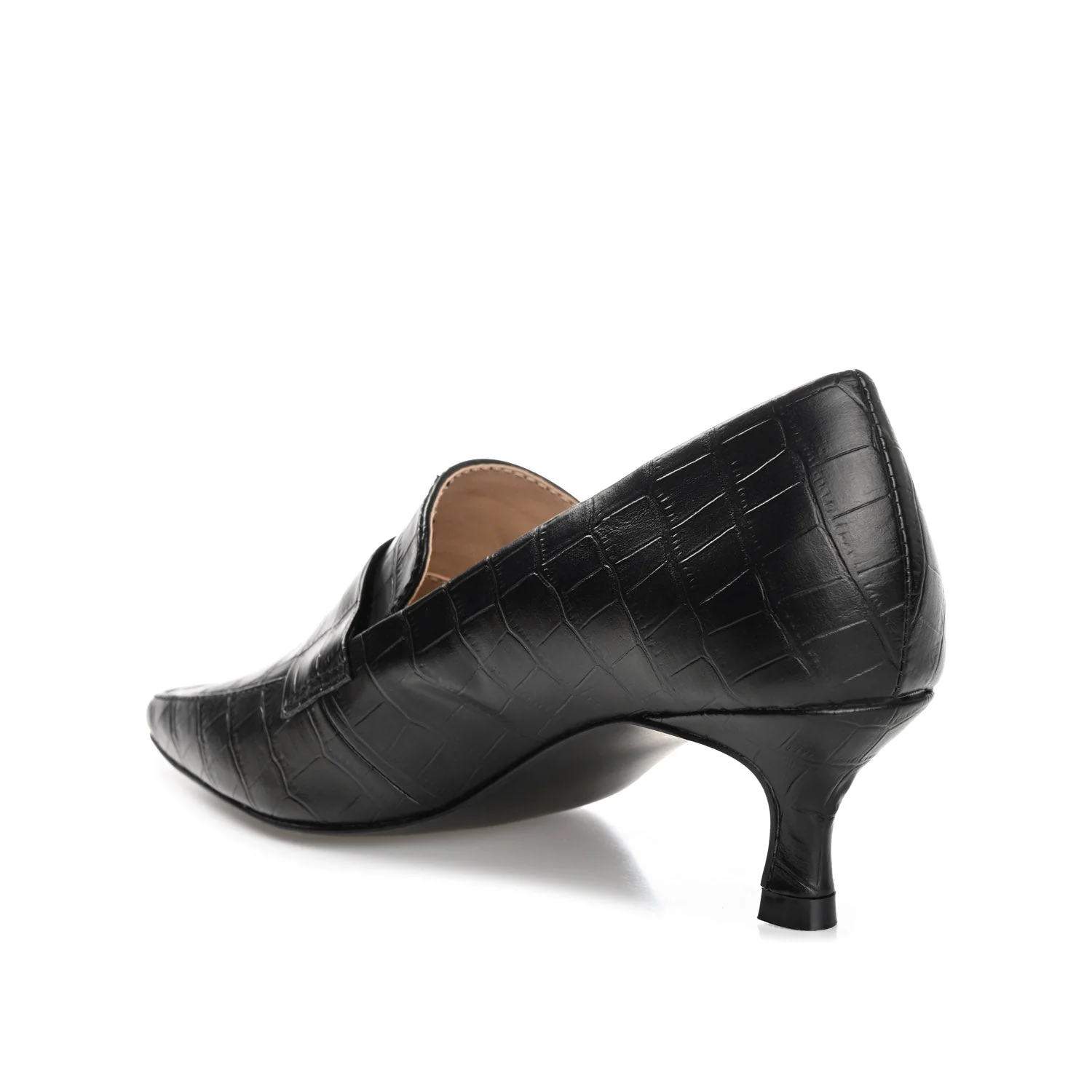 CELINA KITTEN HEEL LOAFERS IN WIDE - Black - Image 4