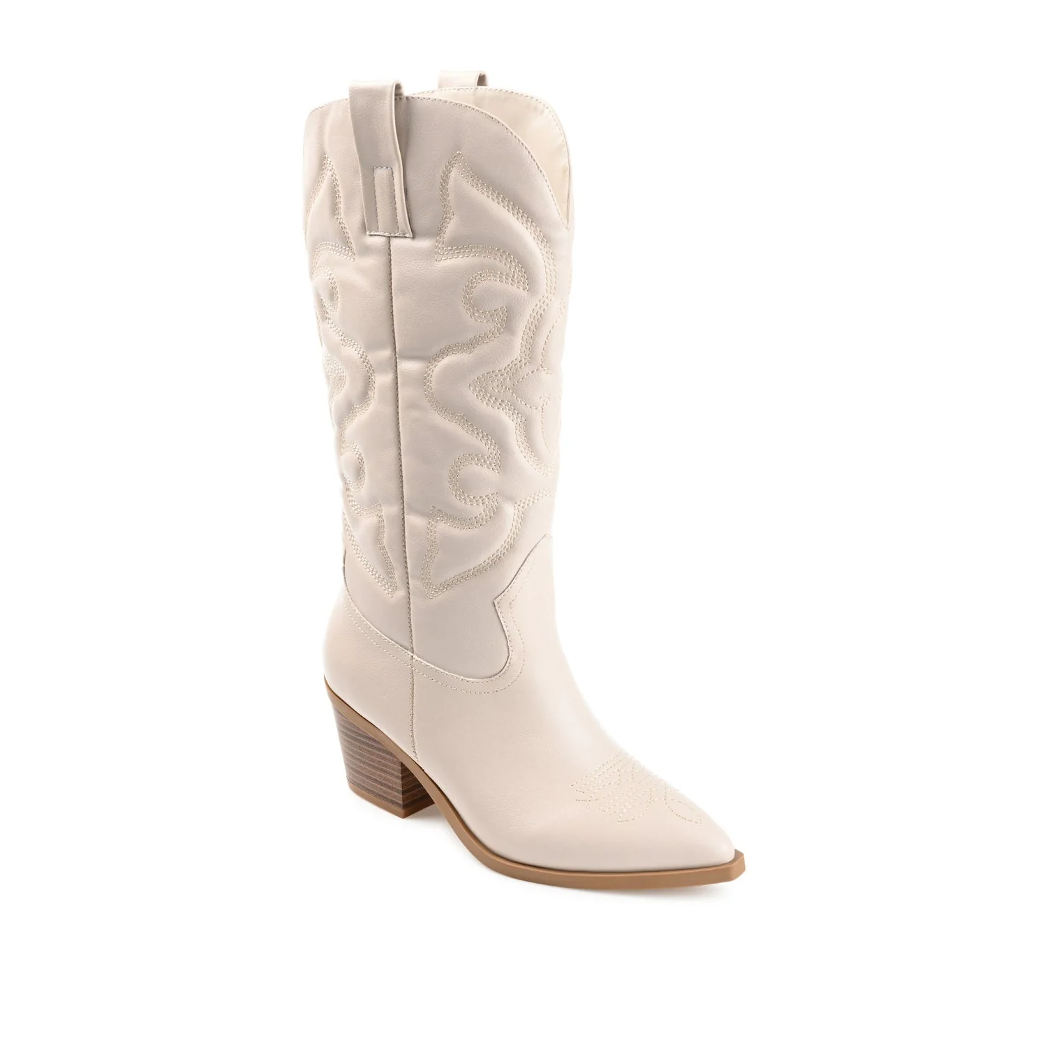 CHANTRY COWGIRL BOOTS IN VEGAN LEATHER - Beige PU - Image 2