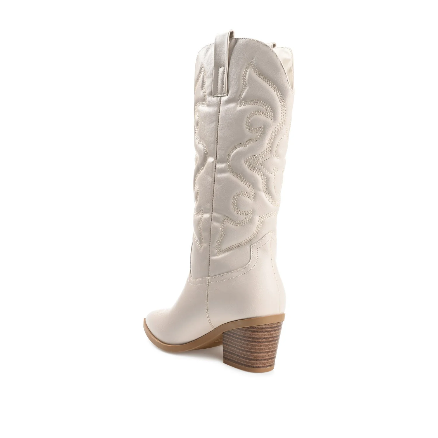 CHANTRY COWGIRL BOOTS IN VEGAN LEATHER - Beige PU - Image 4