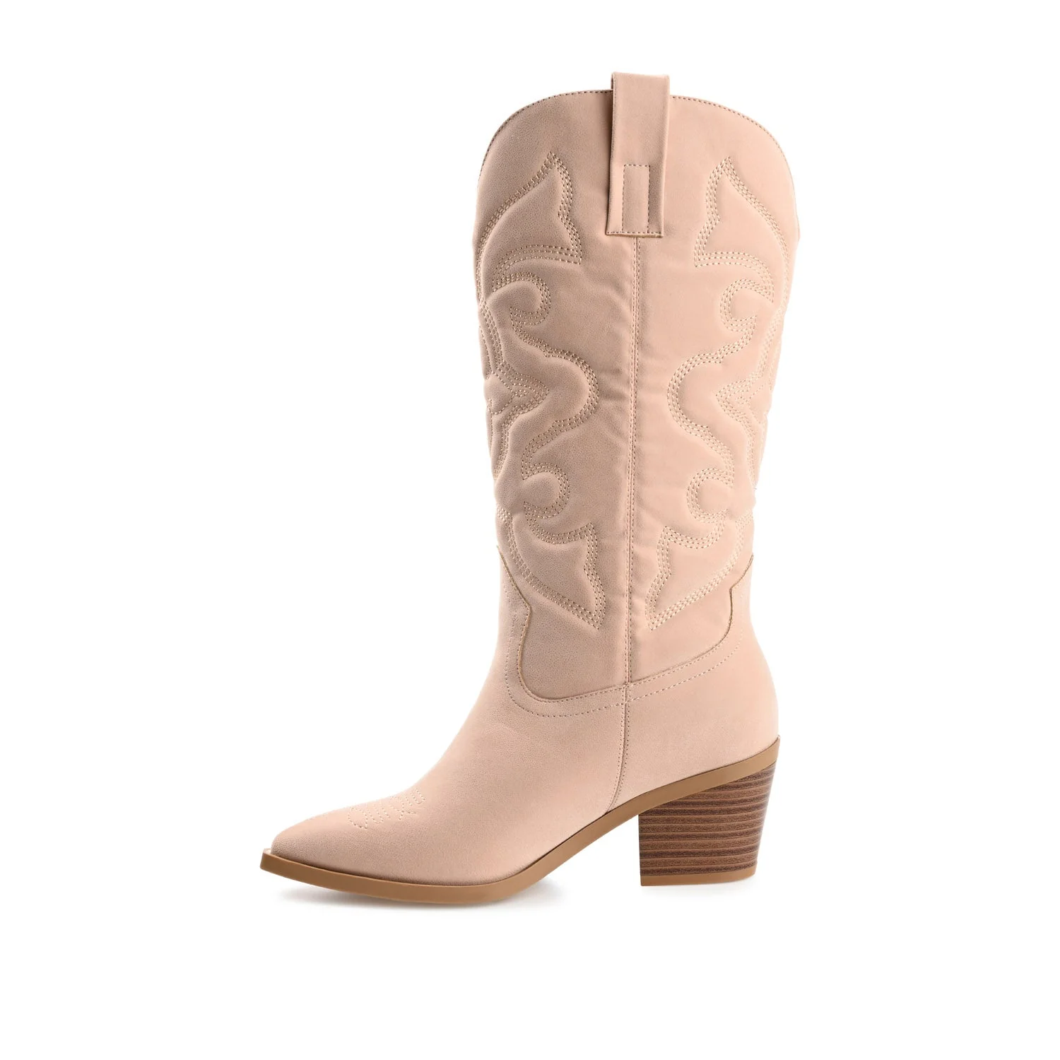 CHANTRY COWGIRL BOOTS IN VEGAN LEATHER - Blush PU - Image 4
