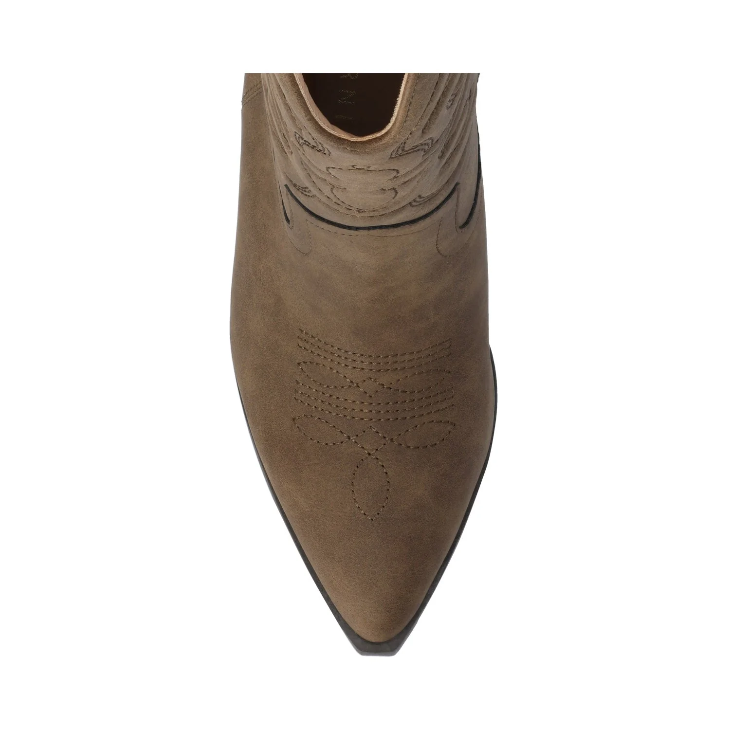 CHANTRY COWGIRL BOOTS IN VEGAN LEATHER - Brown PU - Image 4