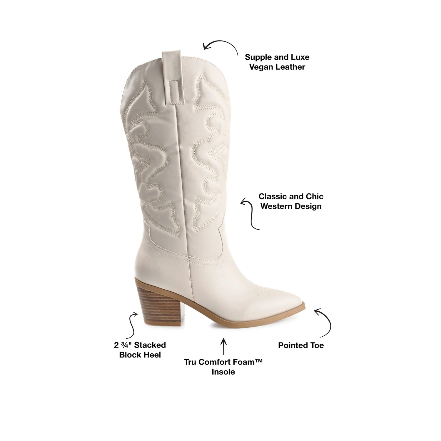 CHANTRY COWGIRL BOOTS IN VEGAN LEATHER - Silver PU - Image 10