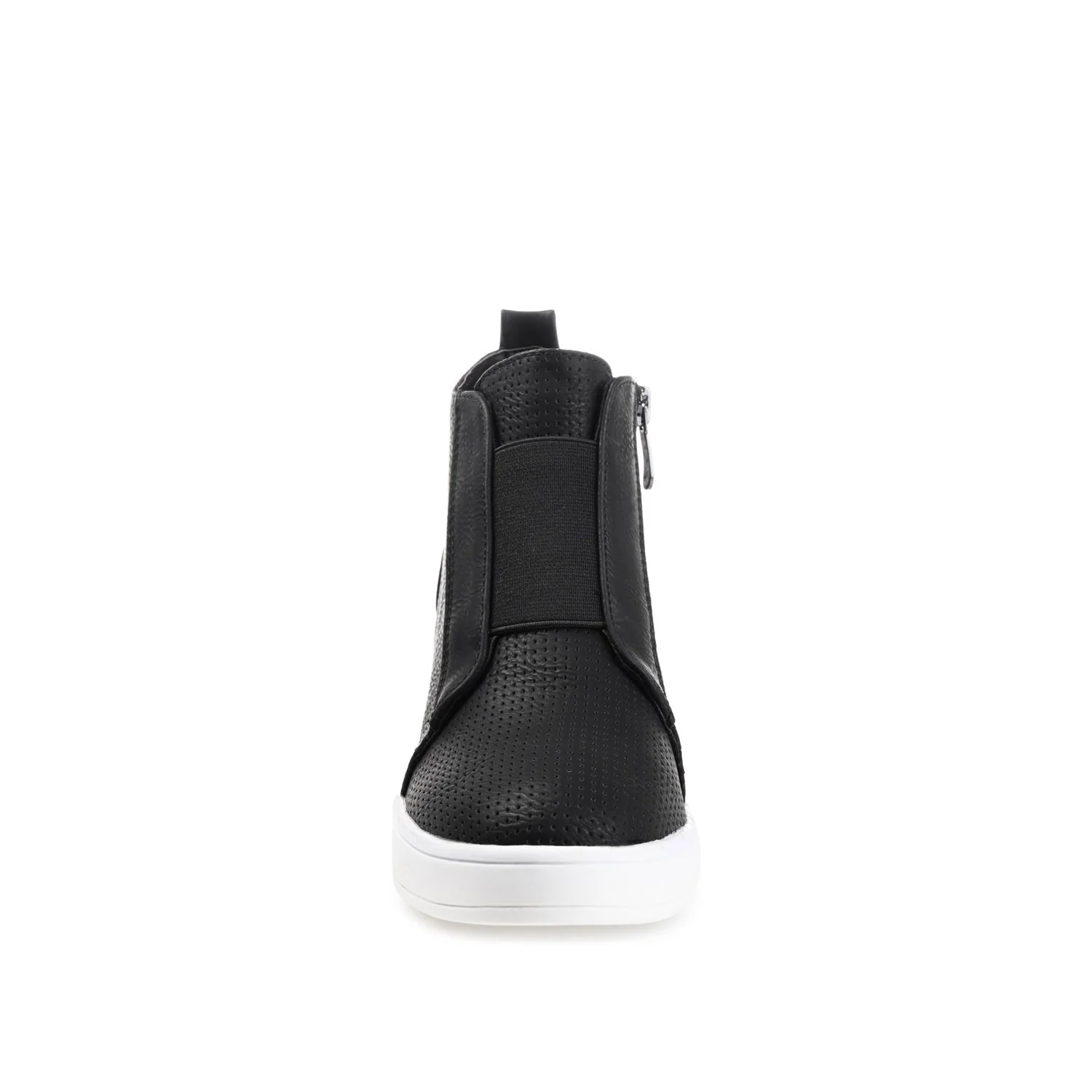 CLARA WEDGE SNEAKERS IN VEGAN LEATHER - Black PU - Image 5